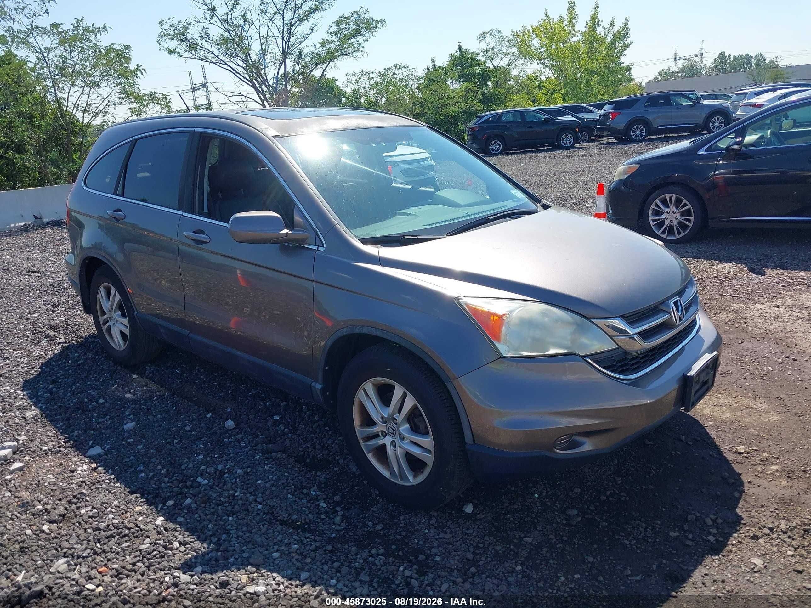 2010 Honda Cr-v Ex-l Gray vin: 5J6RE4H76AL068945