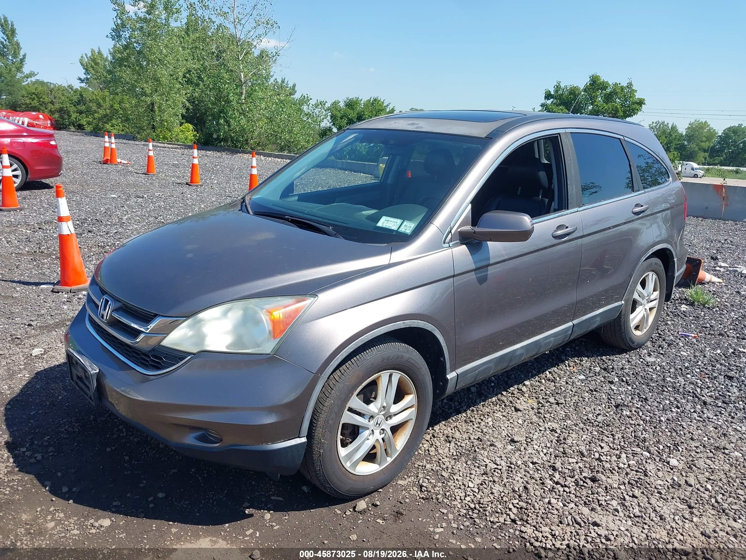 2010 Honda Cr-v Ex-l Gray vin: 5J6RE4H76AL068945