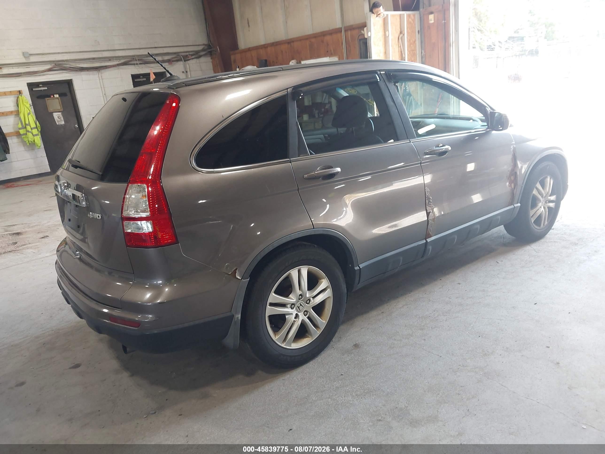 2011 Honda Cr-v Ex-l Коричневый vin: 5J6RE4H76BL000453