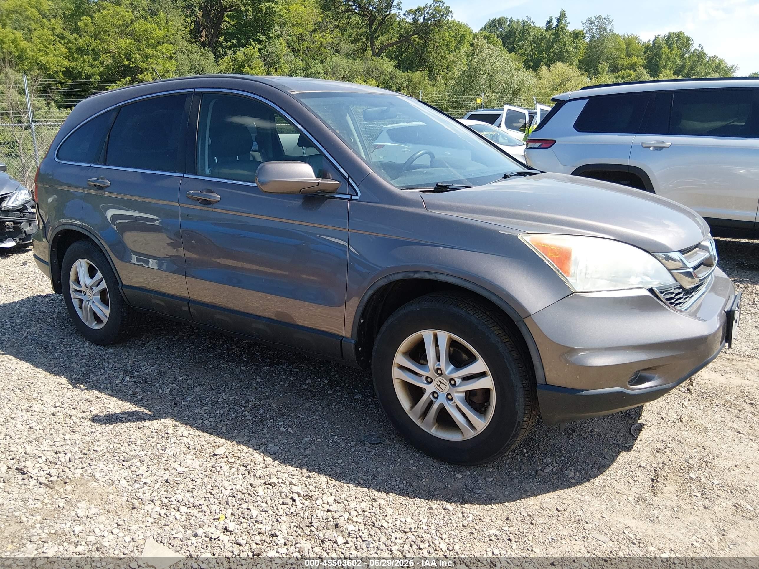 2011 Honda Cr-v Ex-l Gray vin: 5J6RE4H76BL011436