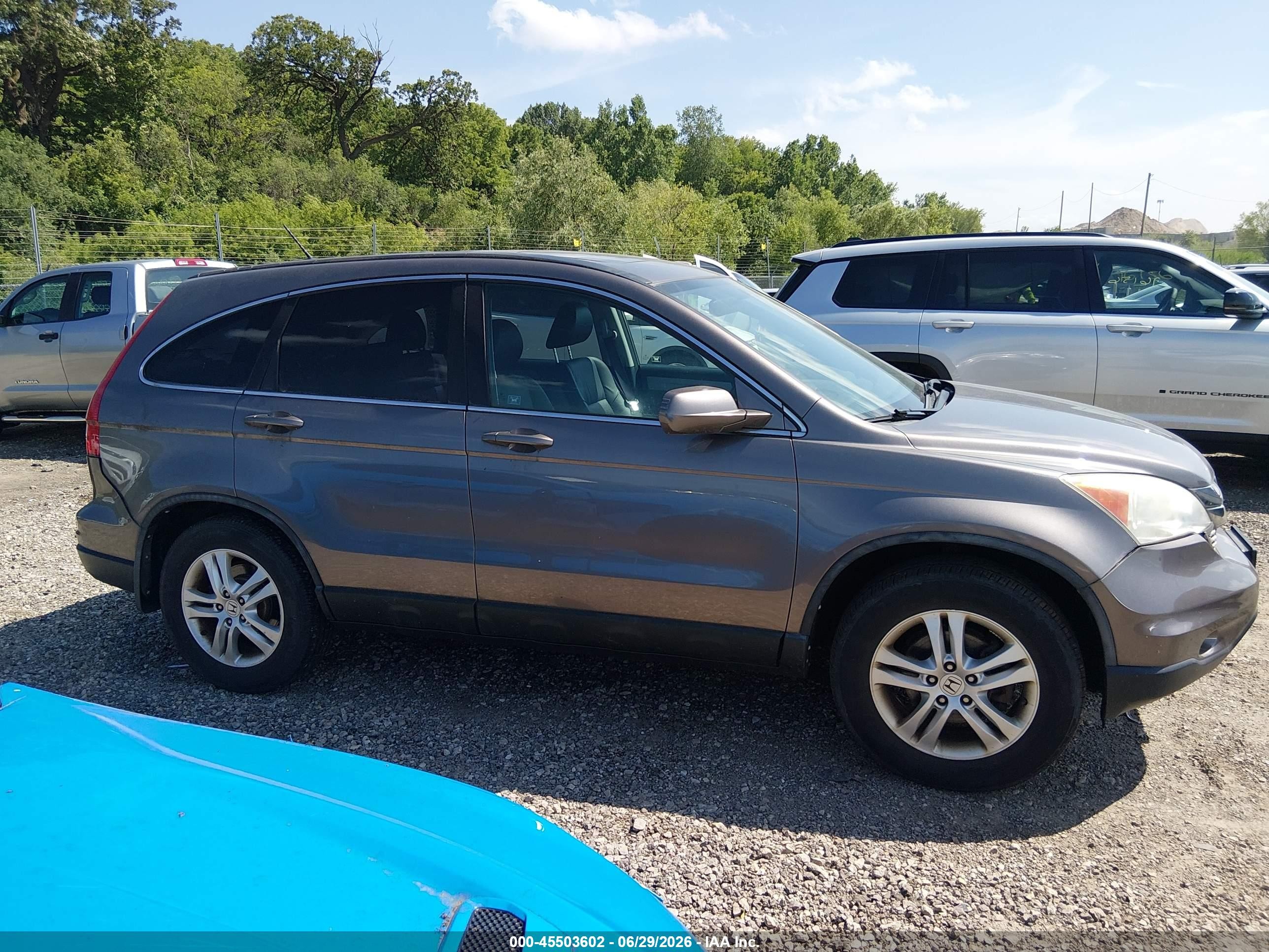 2011 Honda Cr-v Ex-l Gray vin: 5J6RE4H76BL011436