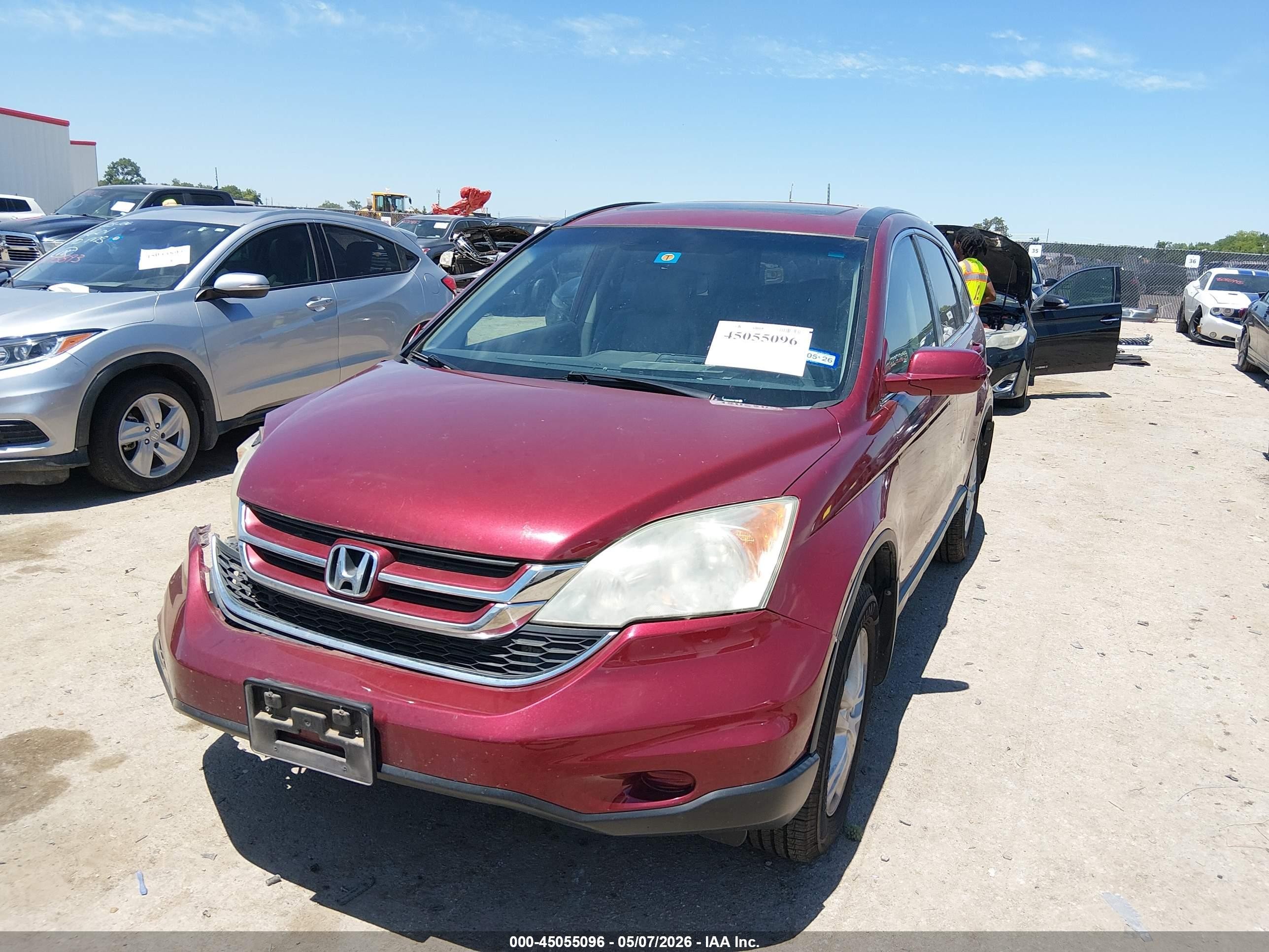 2011 Honda Cr-v Ex-l Бордовый vin: 5J6RE4H76BL034599
