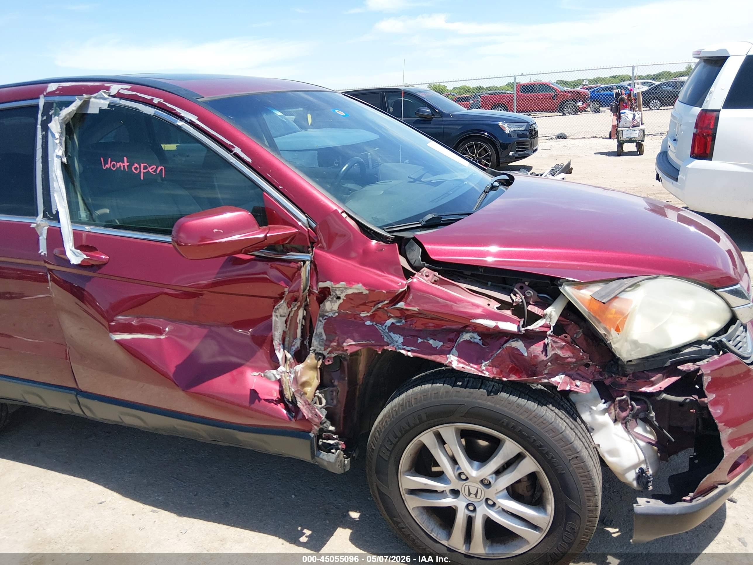 2011 Honda Cr-v Ex-l Бордовый vin: 5J6RE4H76BL034599