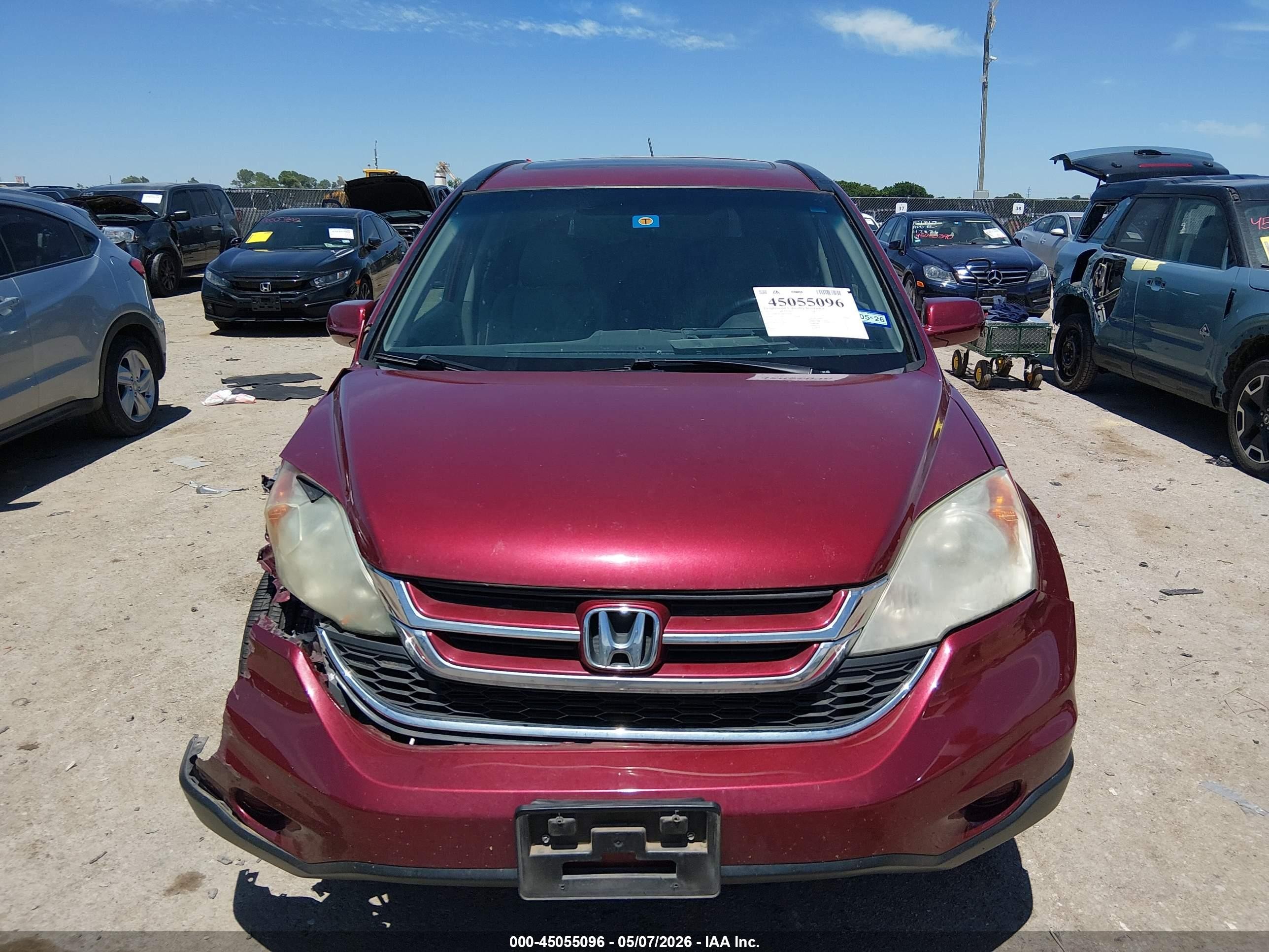 2011 Honda Cr-v Ex-l Бордовый vin: 5J6RE4H76BL034599