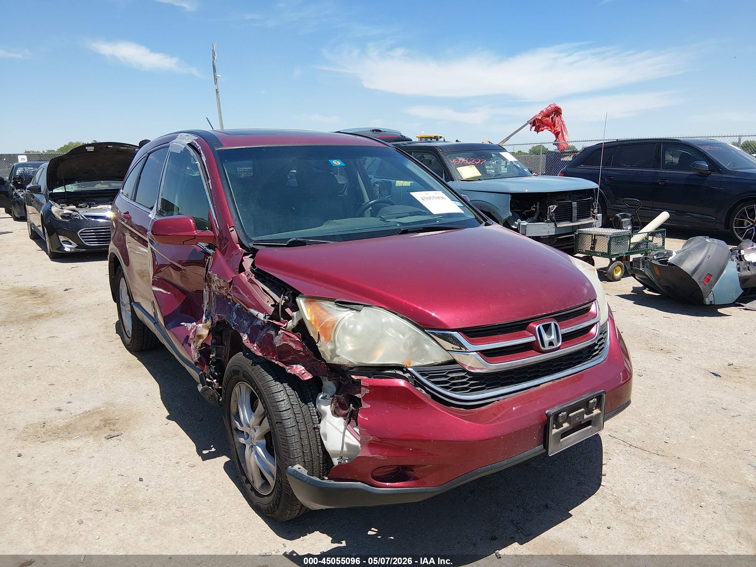 2011 Honda Cr-v Ex-l Бордовый vin: 5J6RE4H76BL034599