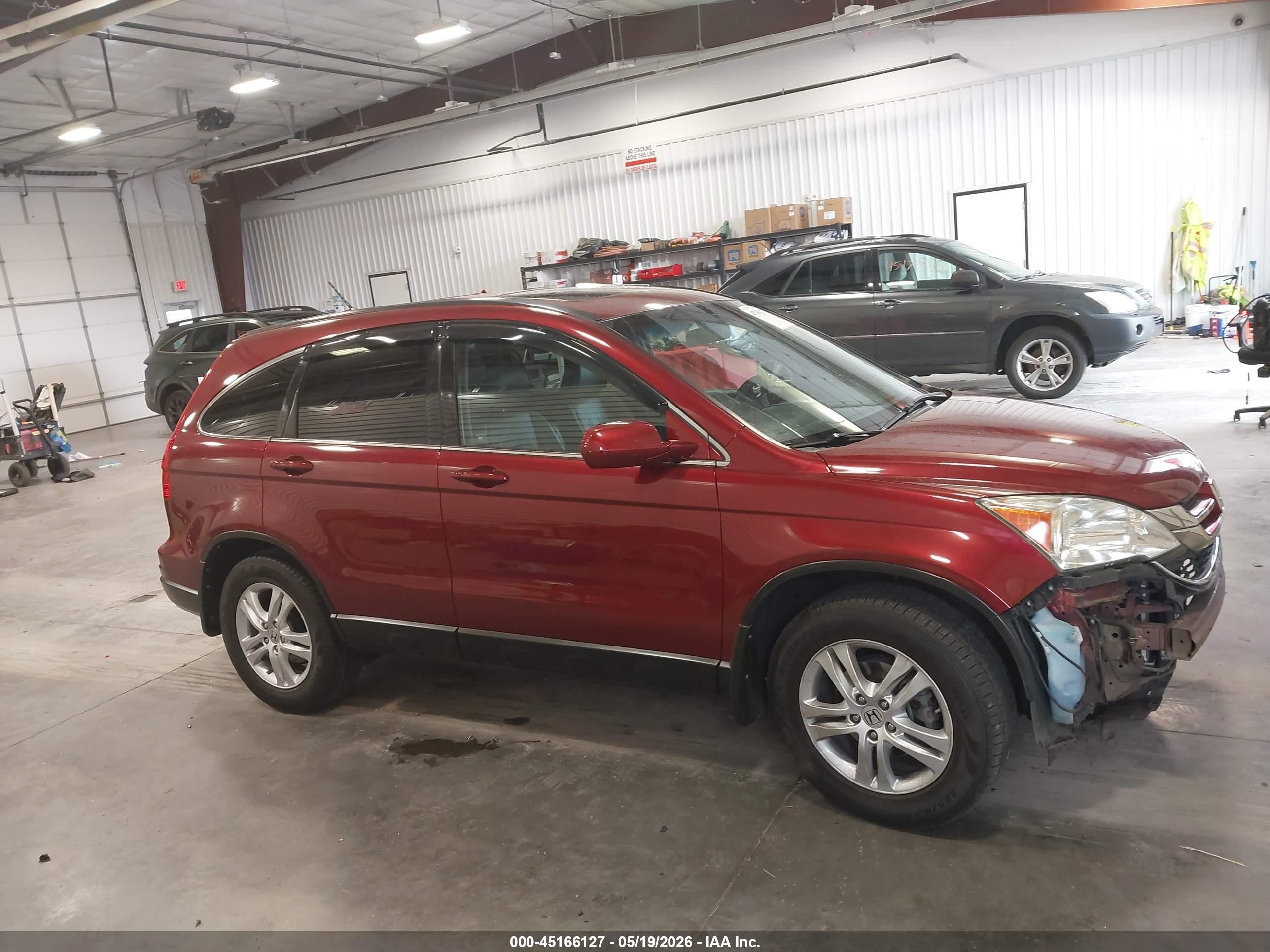 2011 Honda Cr-v Ex-l Red vin: 5J6RE4H76BL062788