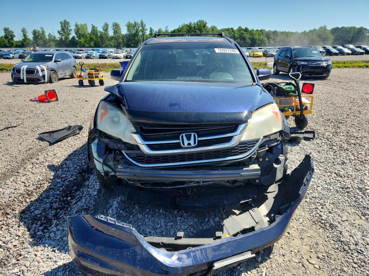 2011 Honda Cr-v Exl Blue vin: 5J6RE4H76BL063830