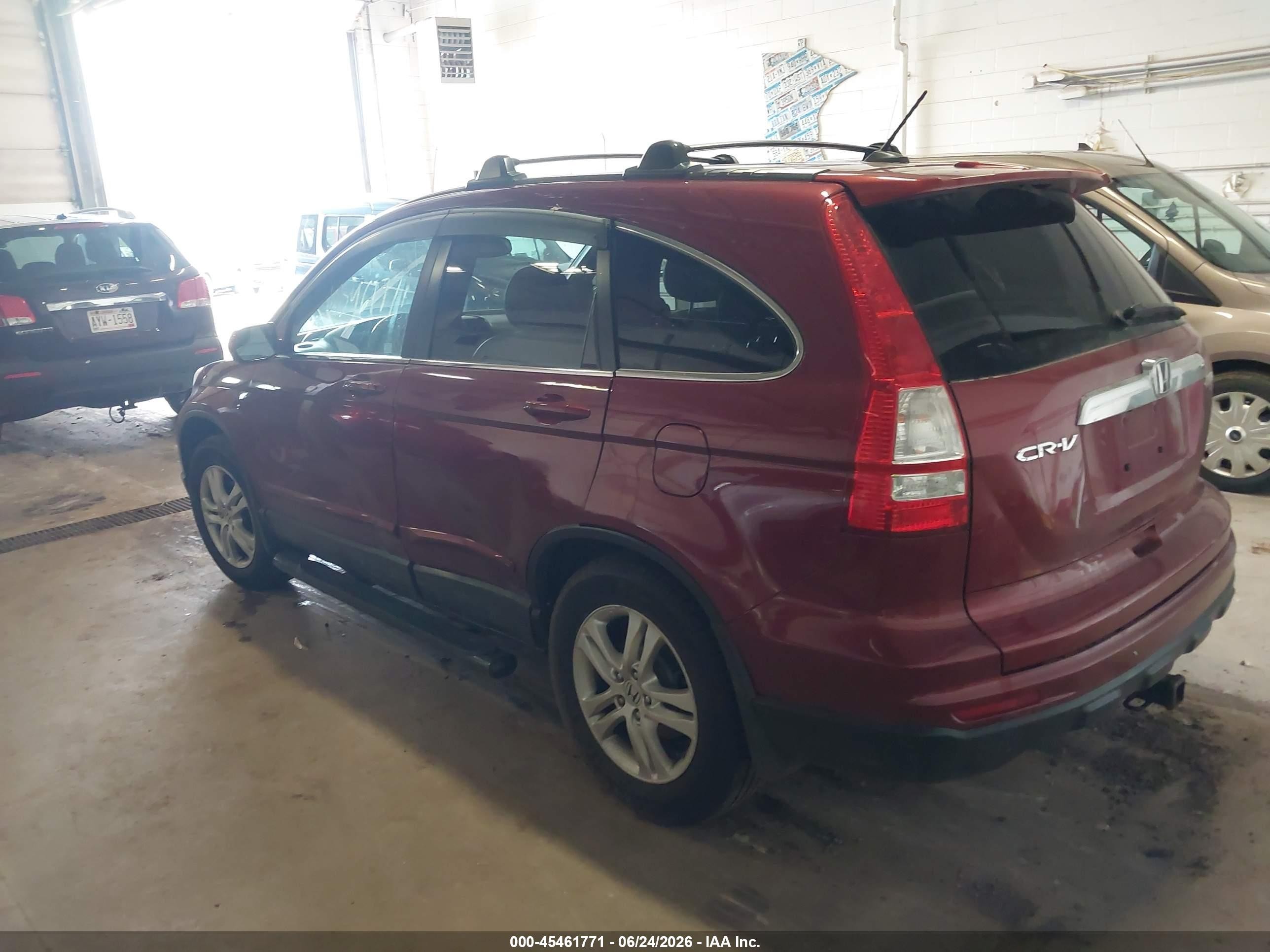 2011 Honda Cr-v Ex-l Red vin: 5J6RE4H76BL068719