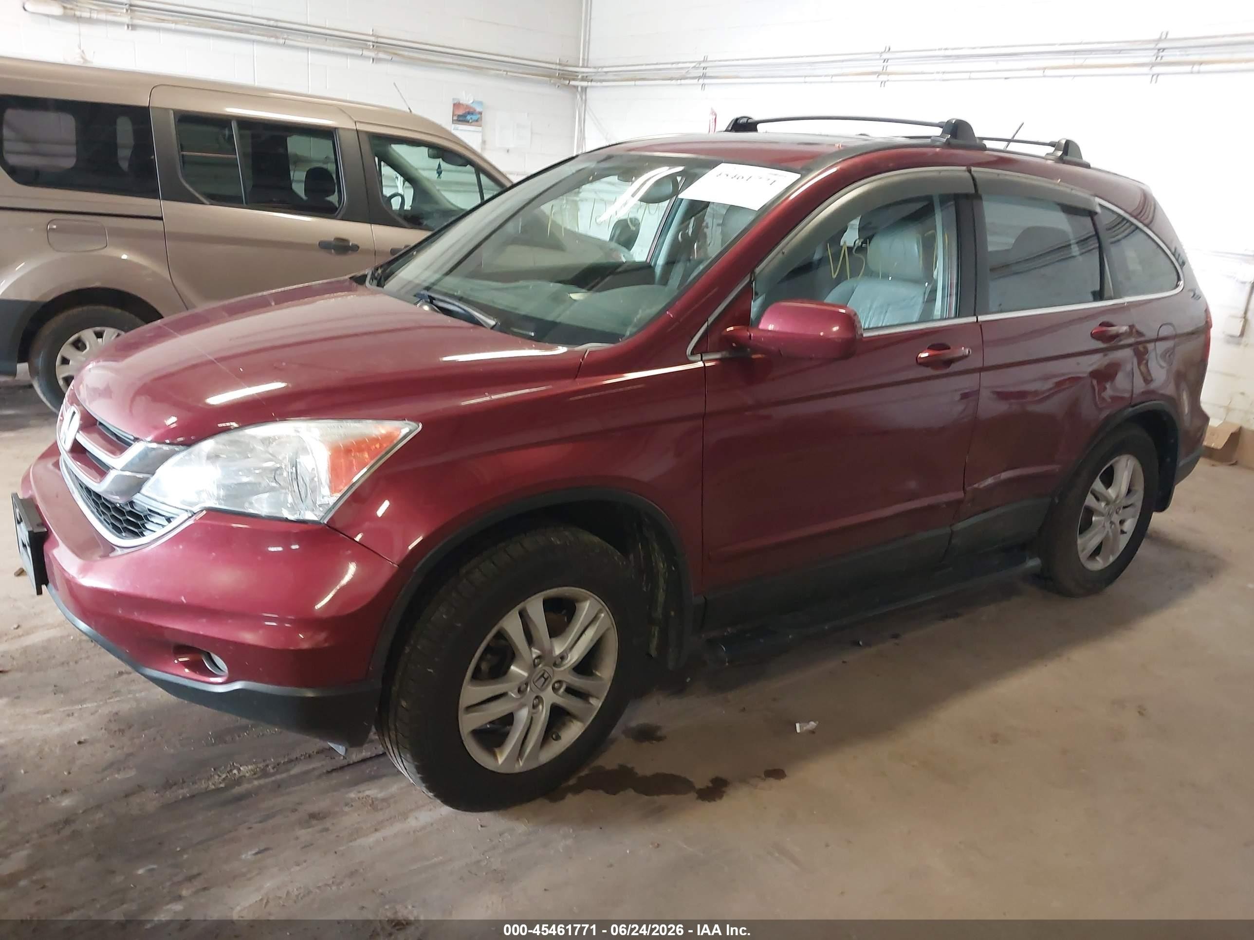 2011 Honda Cr-v Ex-l Red vin: 5J6RE4H76BL068719