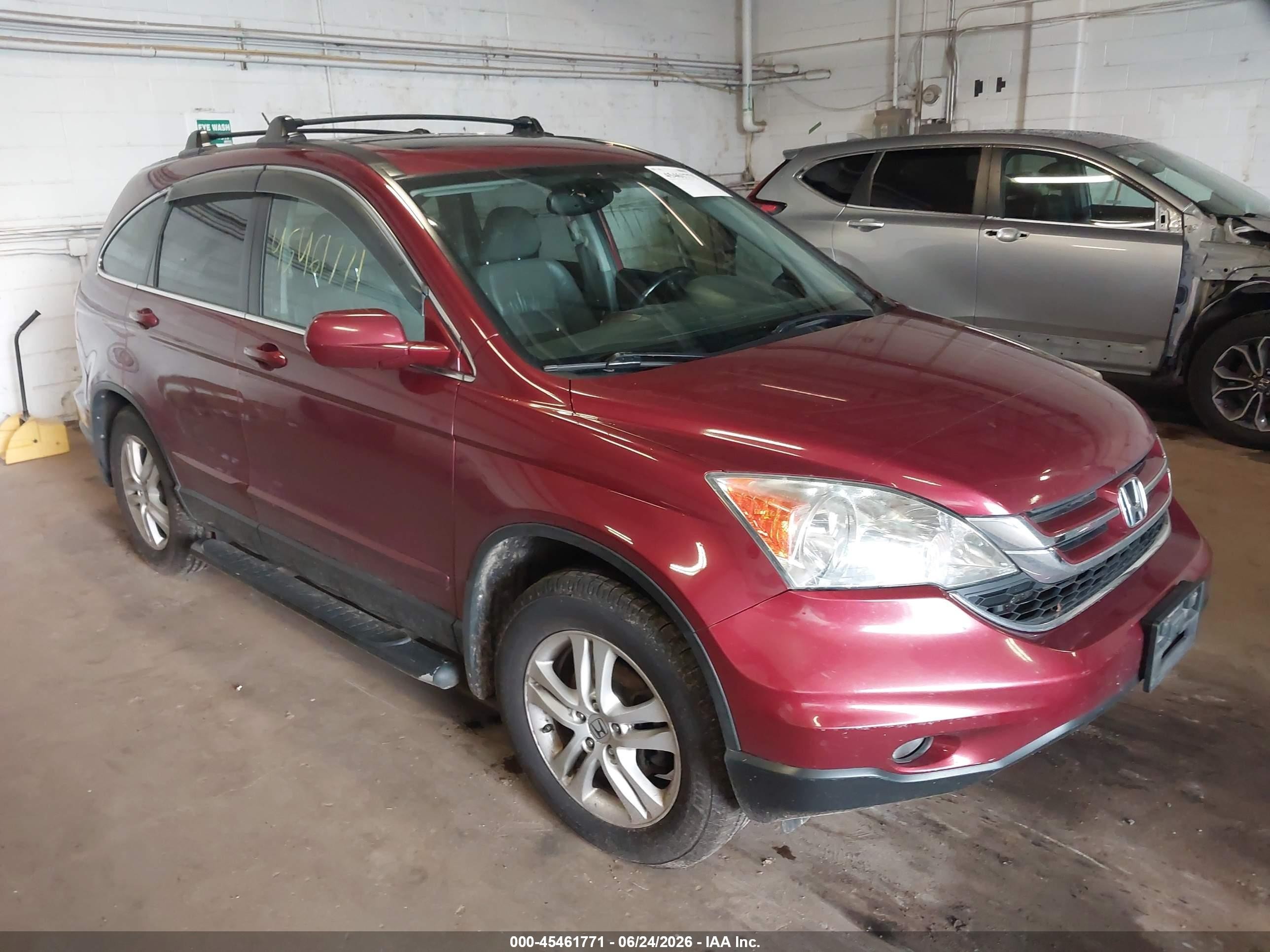 2011 Honda Cr-v Ex-l Red vin: 5J6RE4H76BL068719