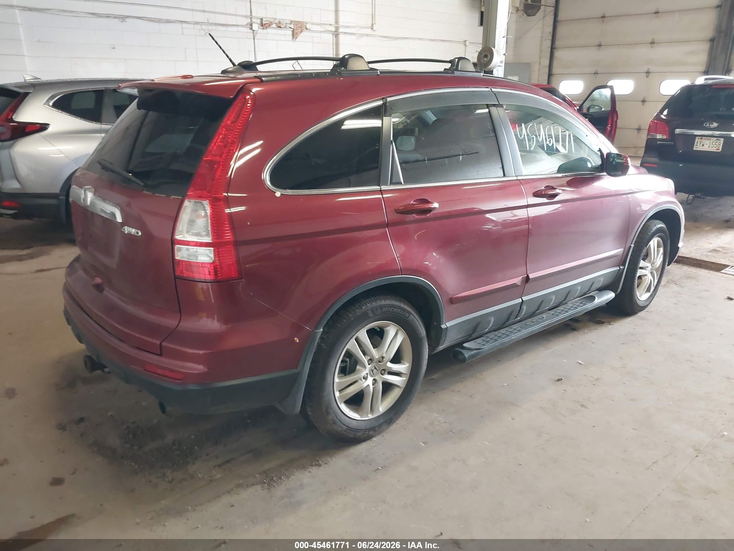 2011 Honda Cr-v Ex-l Red vin: 5J6RE4H76BL068719