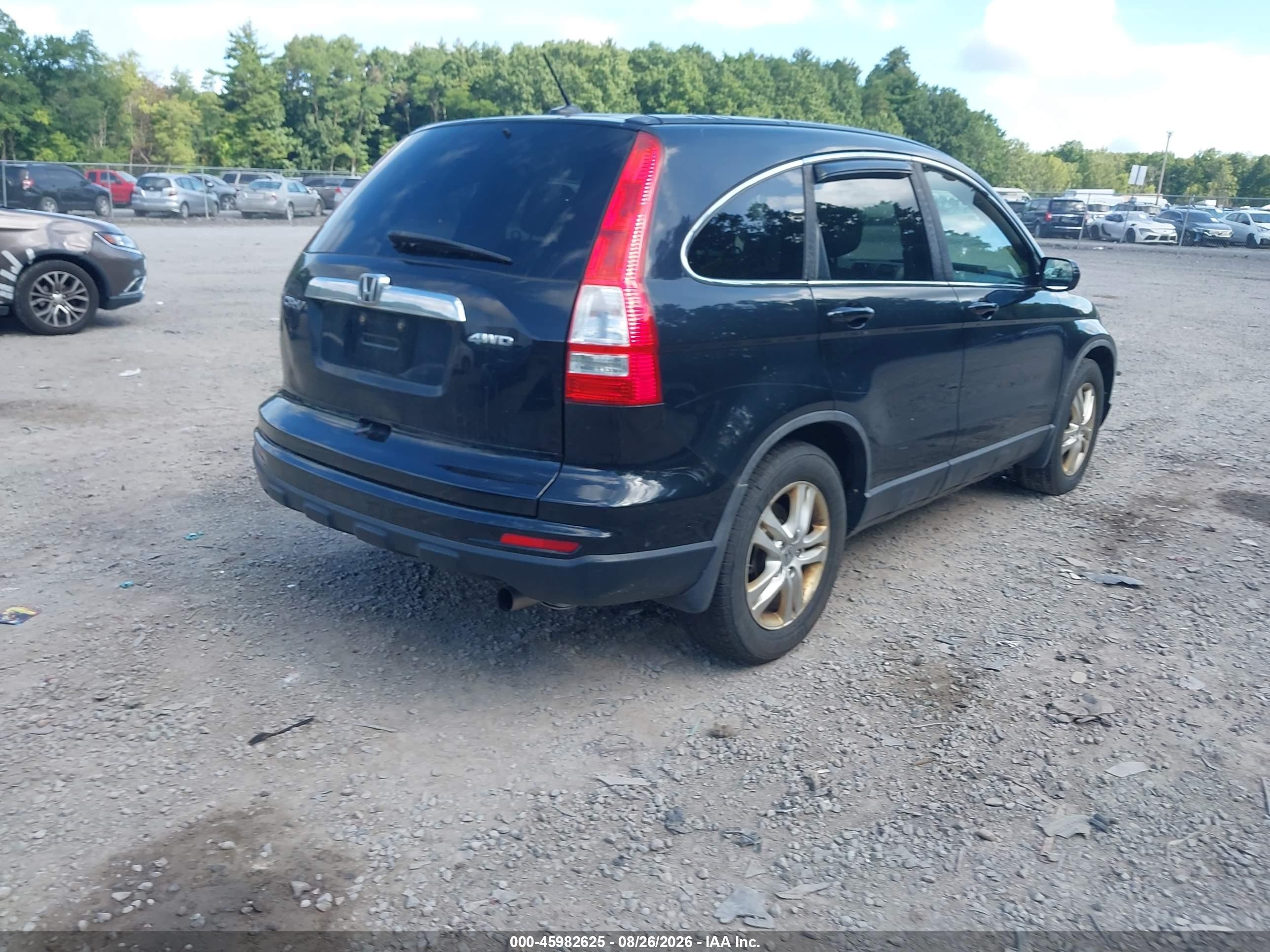 2011 Honda Cr-v Ex-l Black vin: 5J6RE4H76BL071328