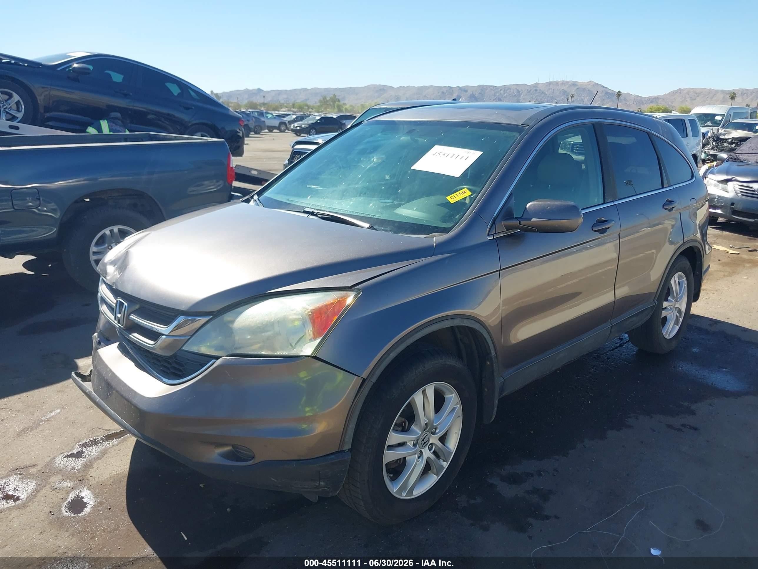 2011 Honda Cr-v Ex-l Gray vin: 5J6RE4H76BL082944