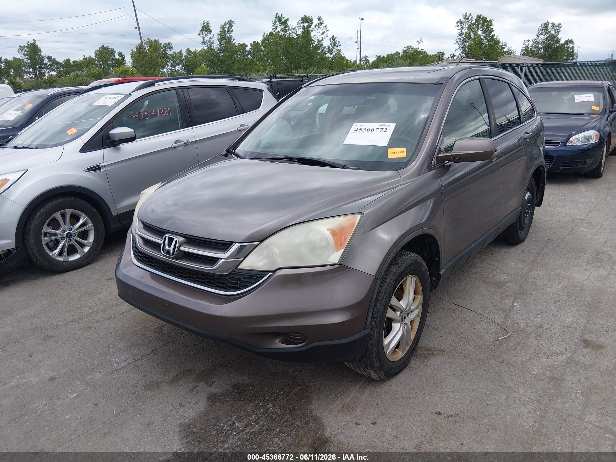 2011 Honda Cr-v Ex-l Gray vin: 5J6RE4H76BL093328
