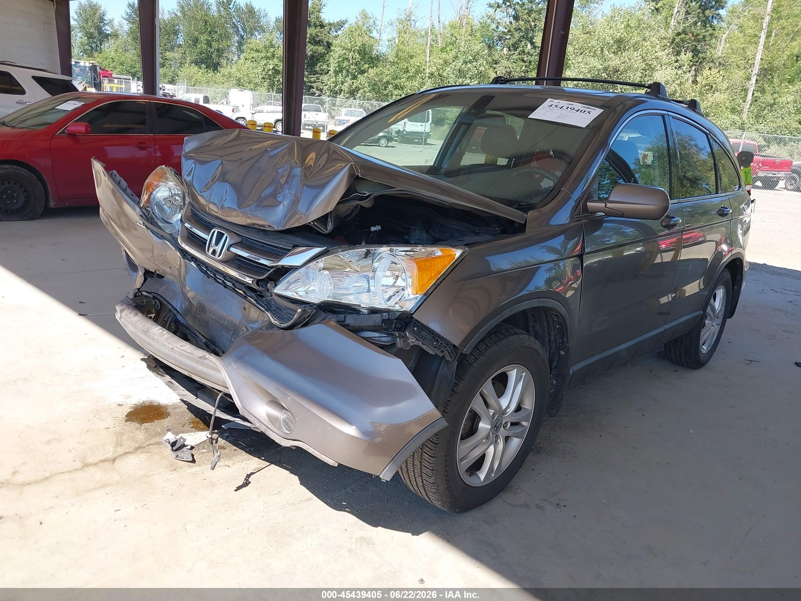 2010 Honda Cr-v Ex-l Gray vin: 5J6RE4H77AL000671