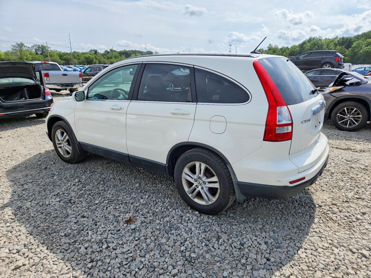 2010 Honda Cr-v Exl White vin: 5J6RE4H77AL011184
