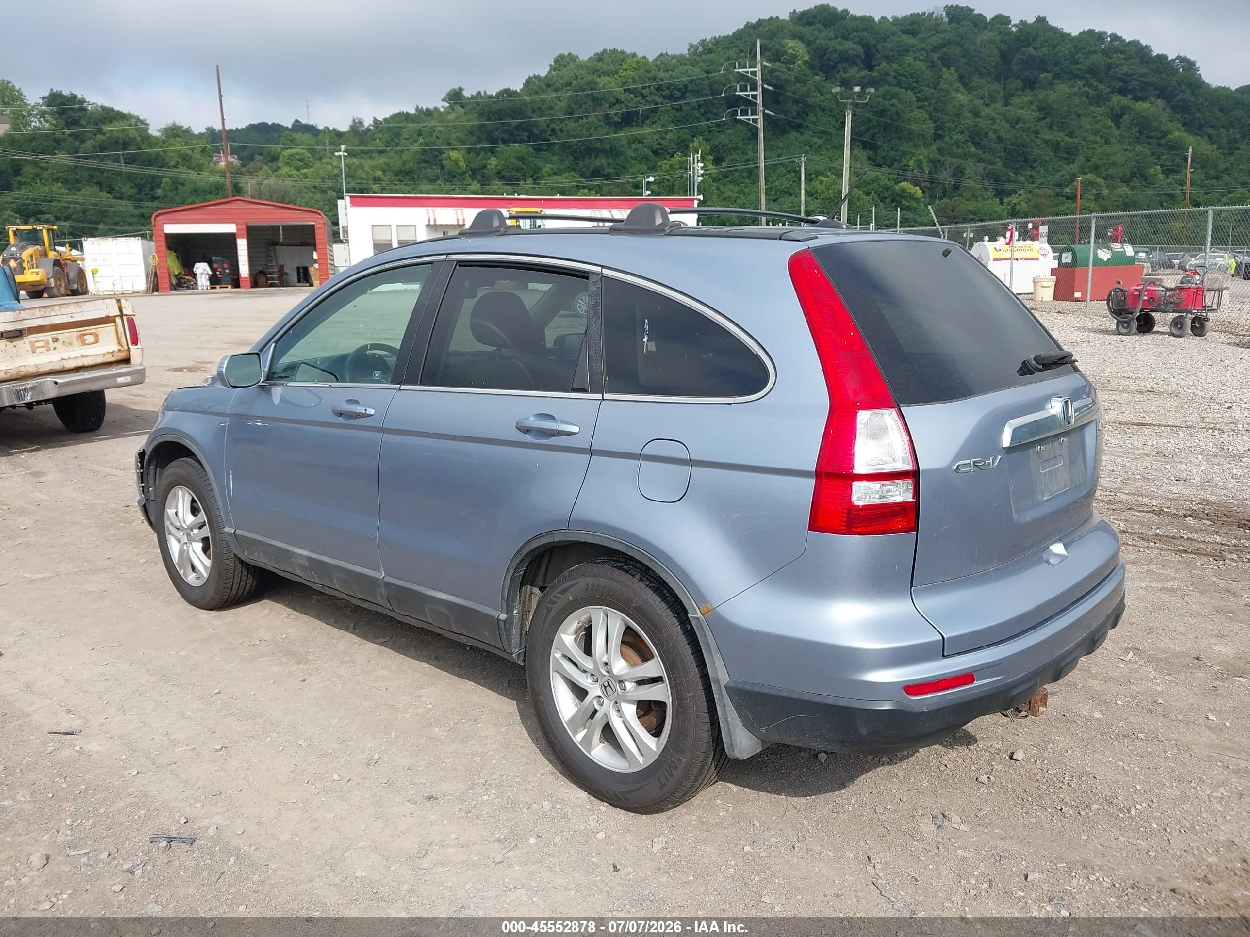 2010 Honda Cr-v Ex-l Light Blue vin: 5J6RE4H77AL015137