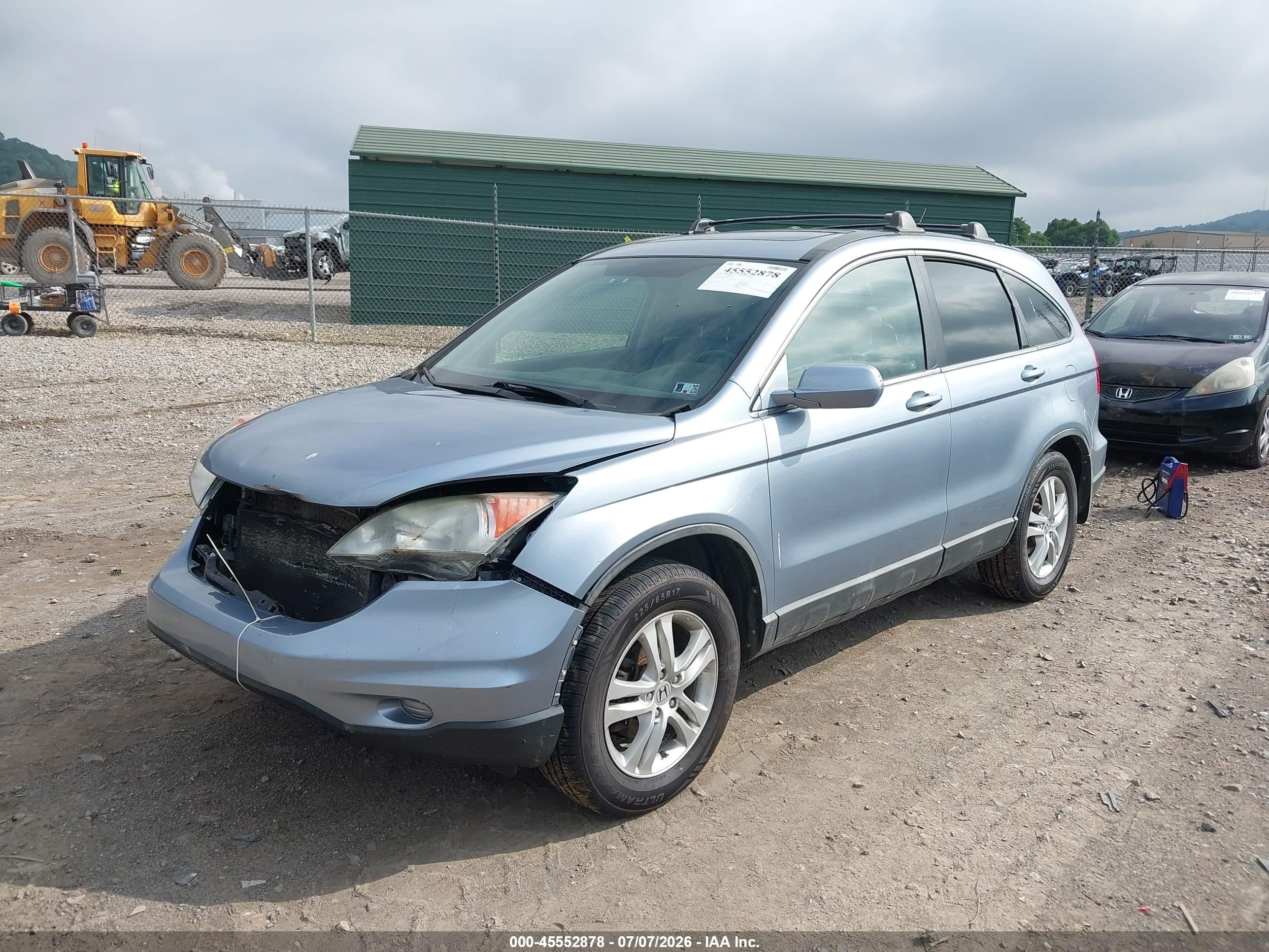 2010 Honda Cr-v Ex-l Light Blue vin: 5J6RE4H77AL015137