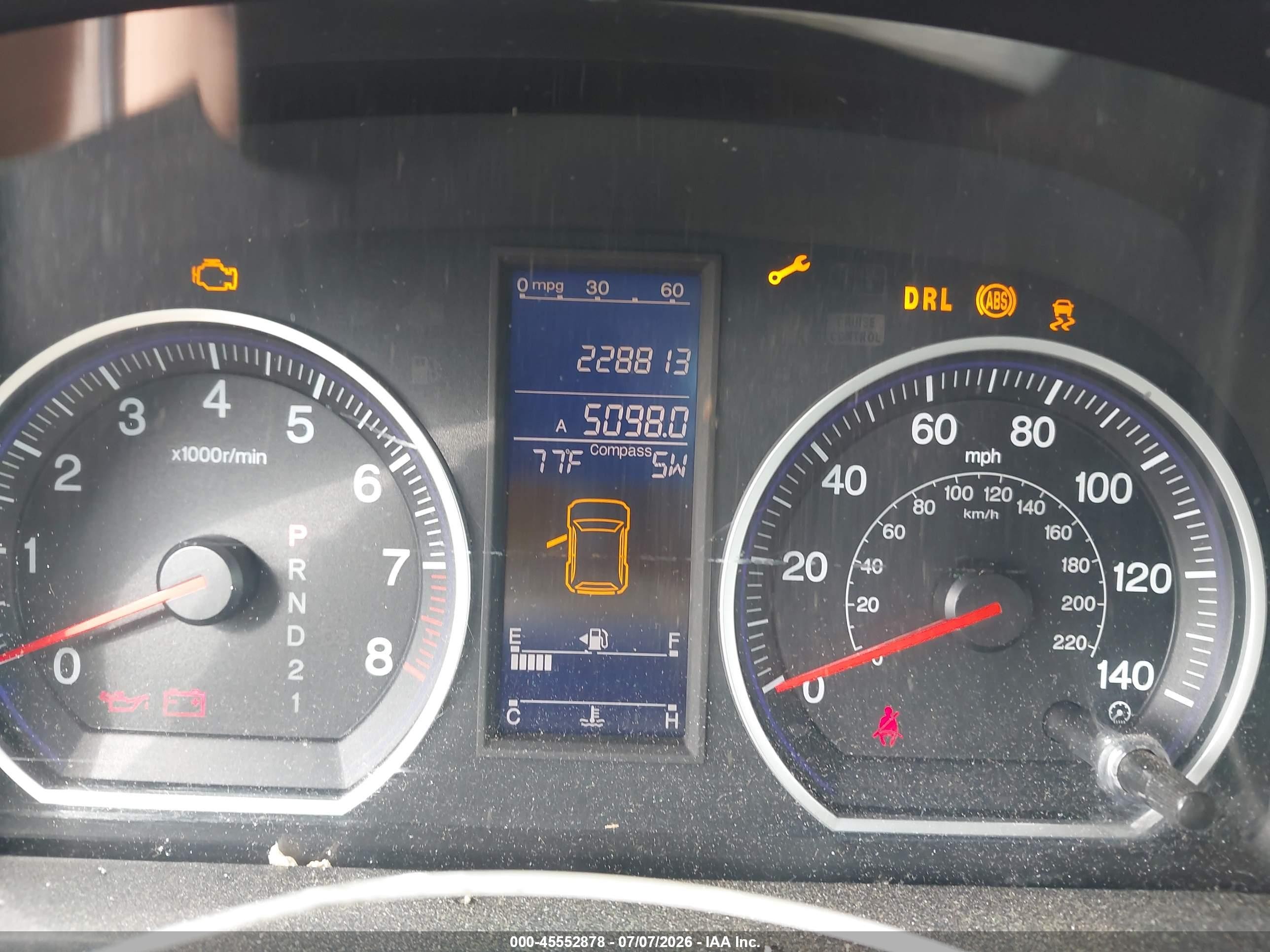 2010 Honda Cr-v Ex-l Light Blue vin: 5J6RE4H77AL015137