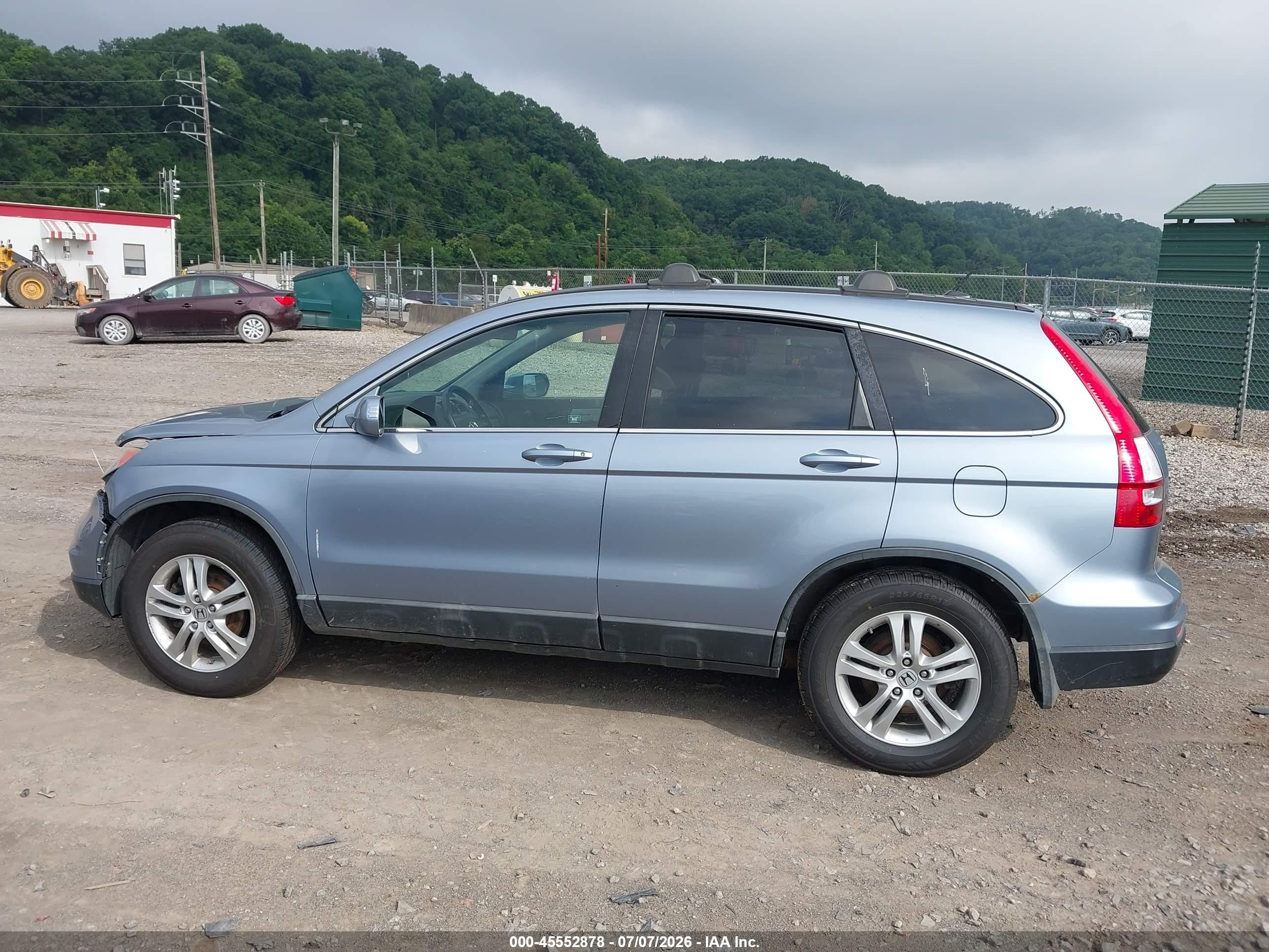 2010 Honda Cr-v Ex-l Light Blue vin: 5J6RE4H77AL015137