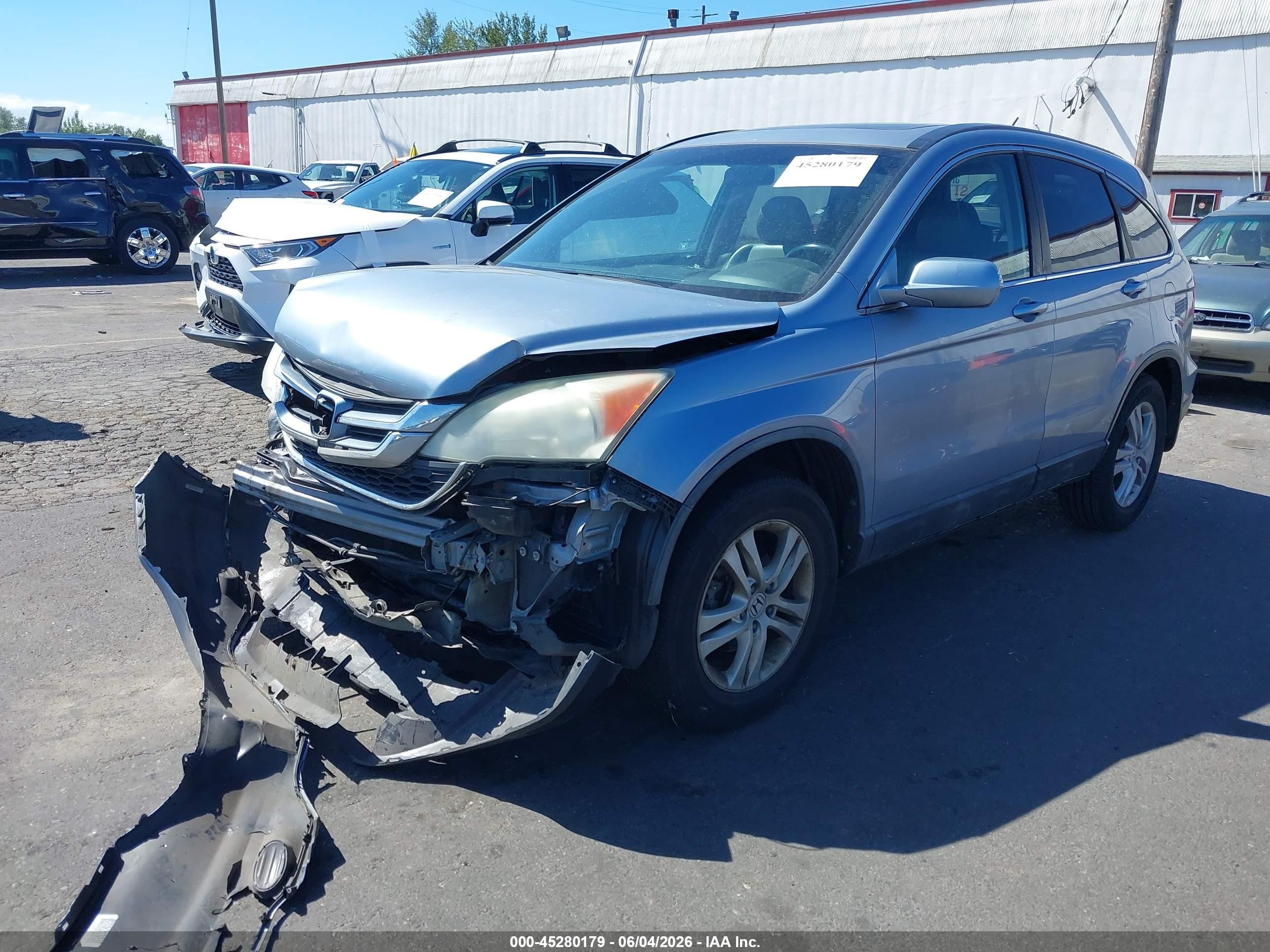 2010 Honda Cr-v Ex-l Light Blue vin: 5J6RE4H77AL019480