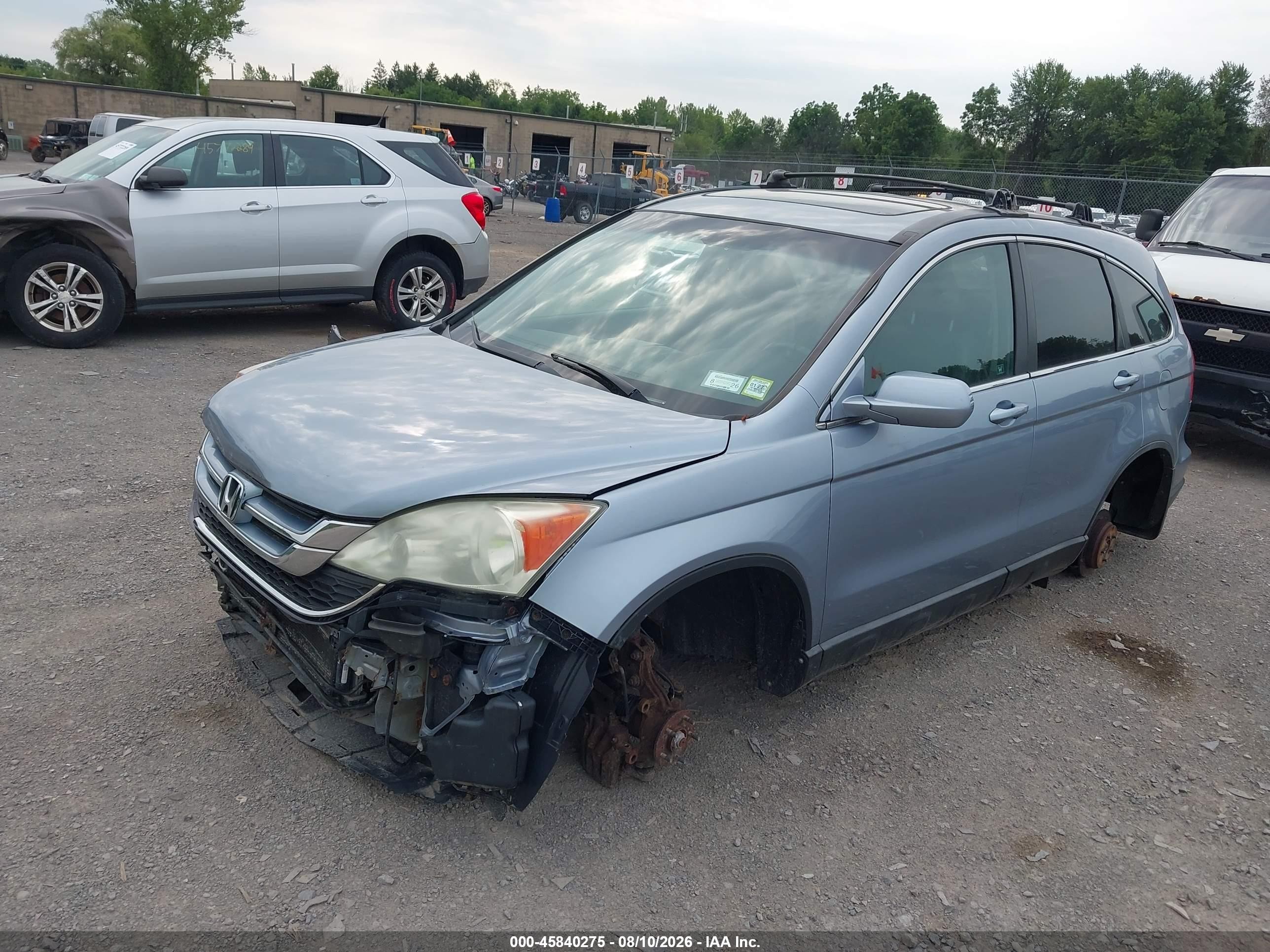 2010 Honda Cr-v Ex-l Blue vin: 5J6RE4H77AL020998