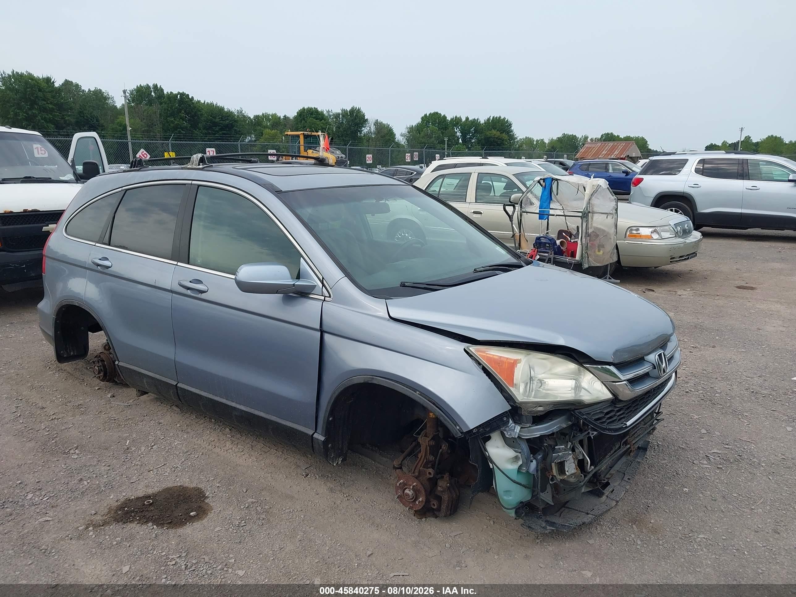 2010 Honda Cr-v Ex-l Blue vin: 5J6RE4H77AL020998