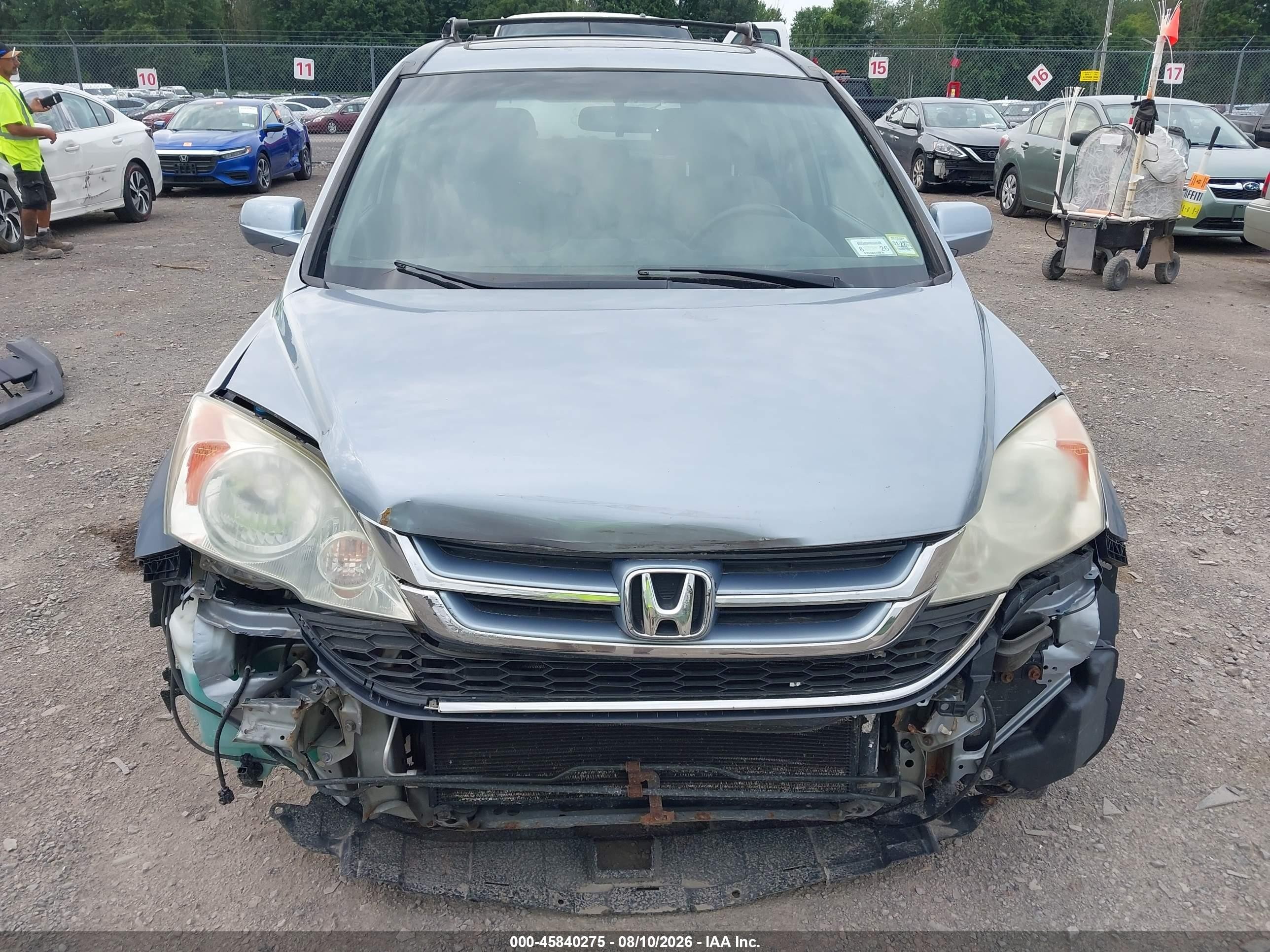 2010 Honda Cr-v Ex-l Blue vin: 5J6RE4H77AL020998