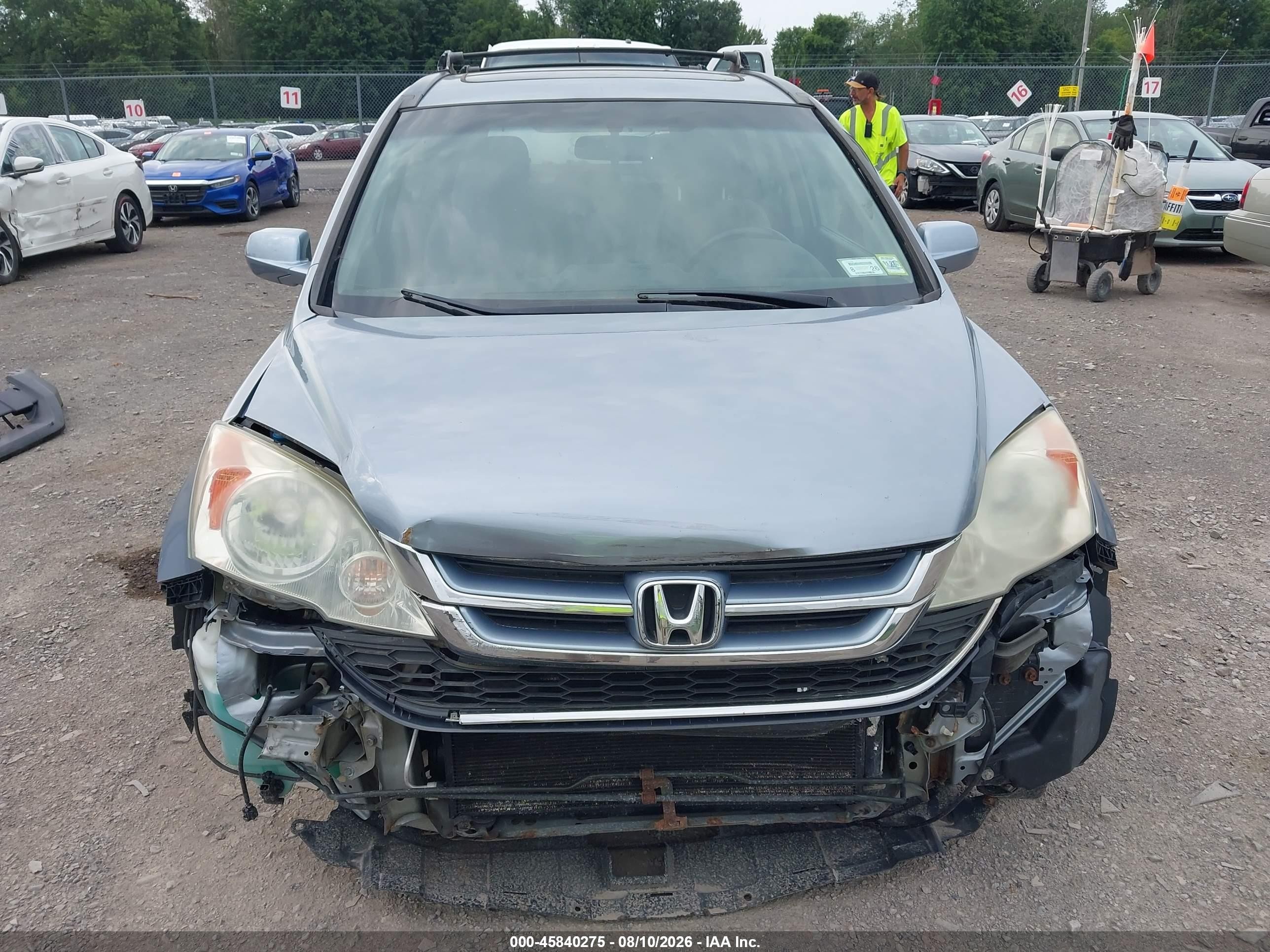2010 Honda Cr-v Ex-l Blue vin: 5J6RE4H77AL020998