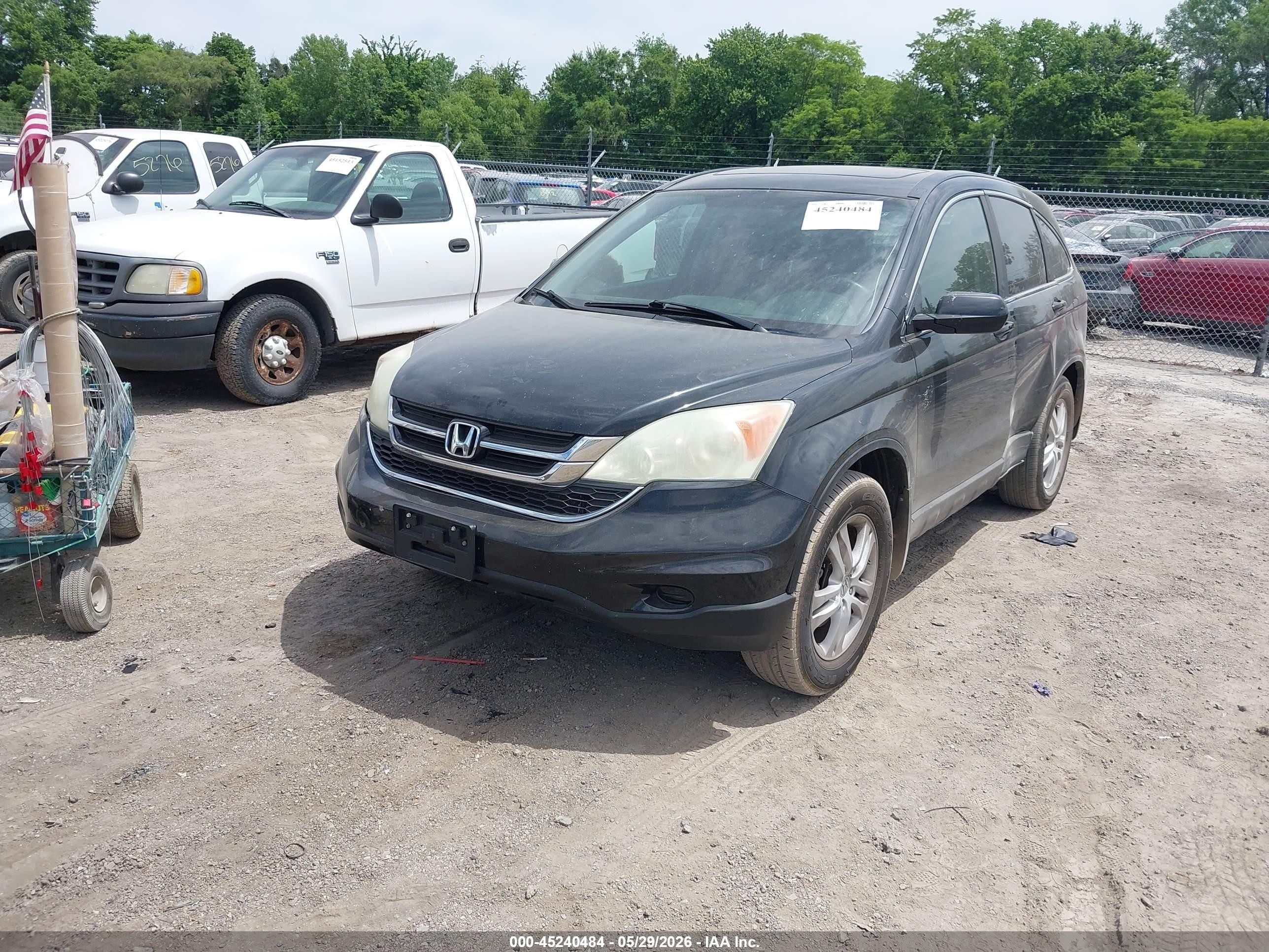 2010 Honda Cr-v Ex-l Black vin: 5J6RE4H77AL028115