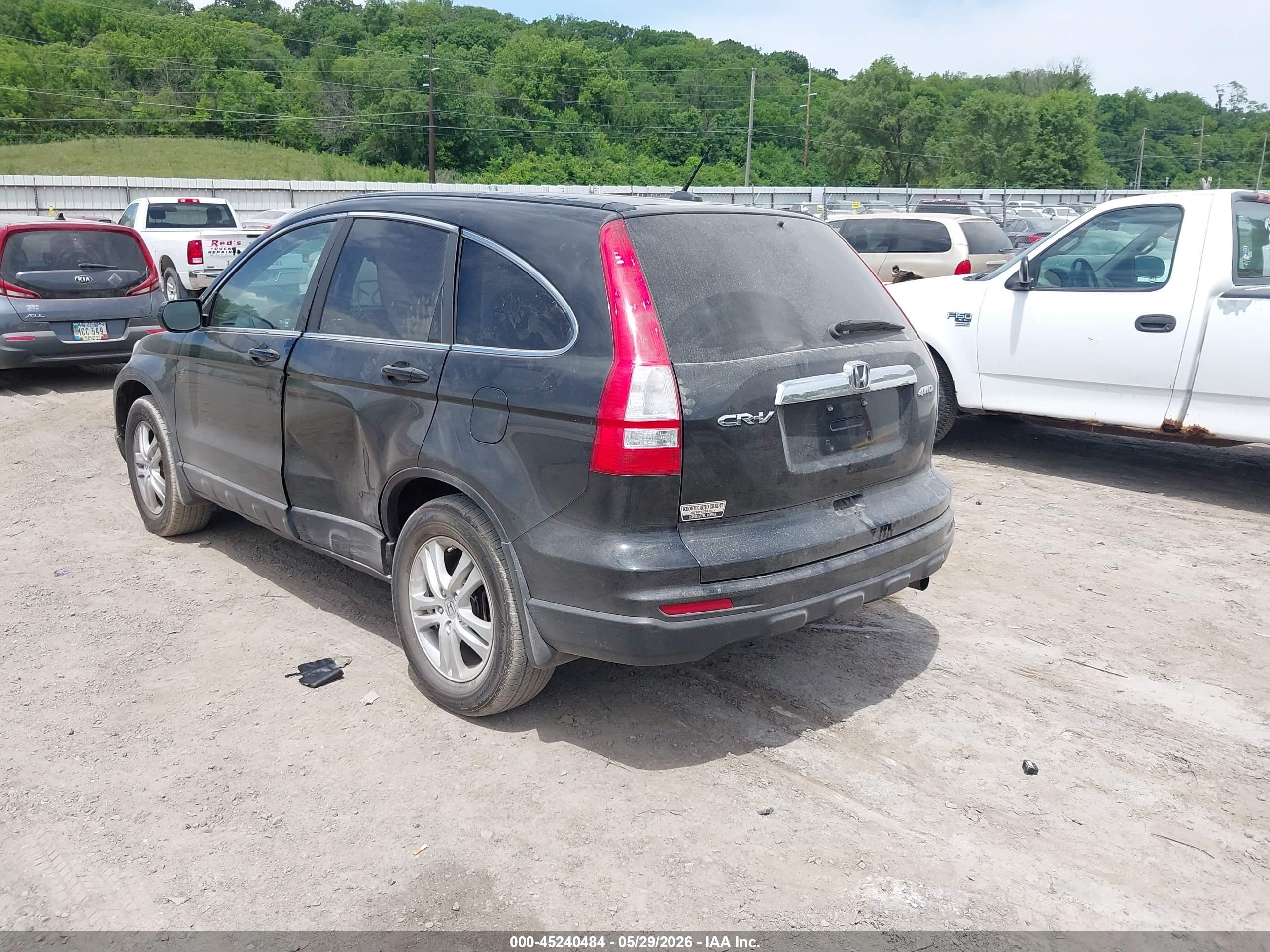 2010 Honda Cr-v Ex-l Black vin: 5J6RE4H77AL028115