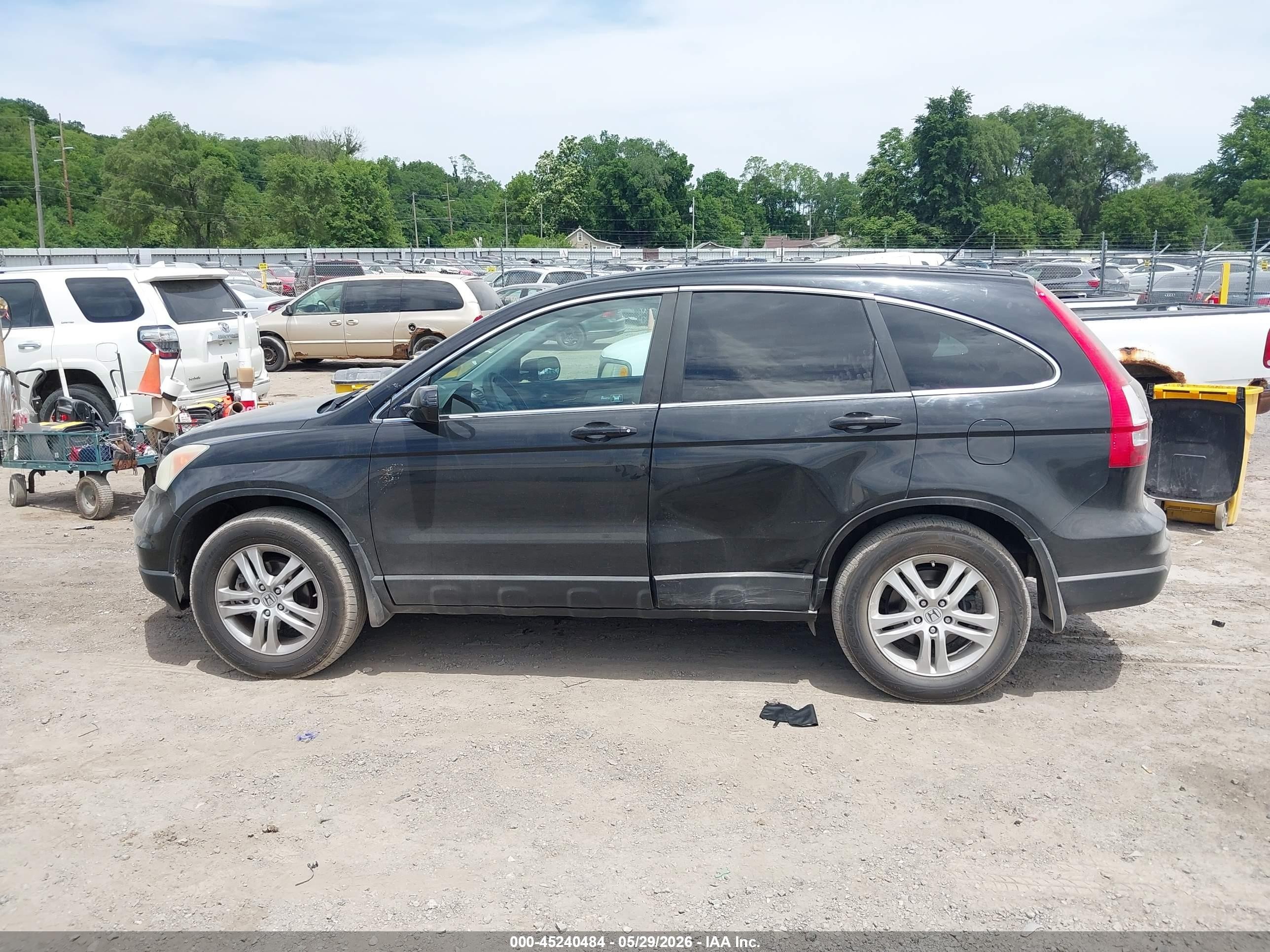 2010 Honda Cr-v Ex-l Black vin: 5J6RE4H77AL028115