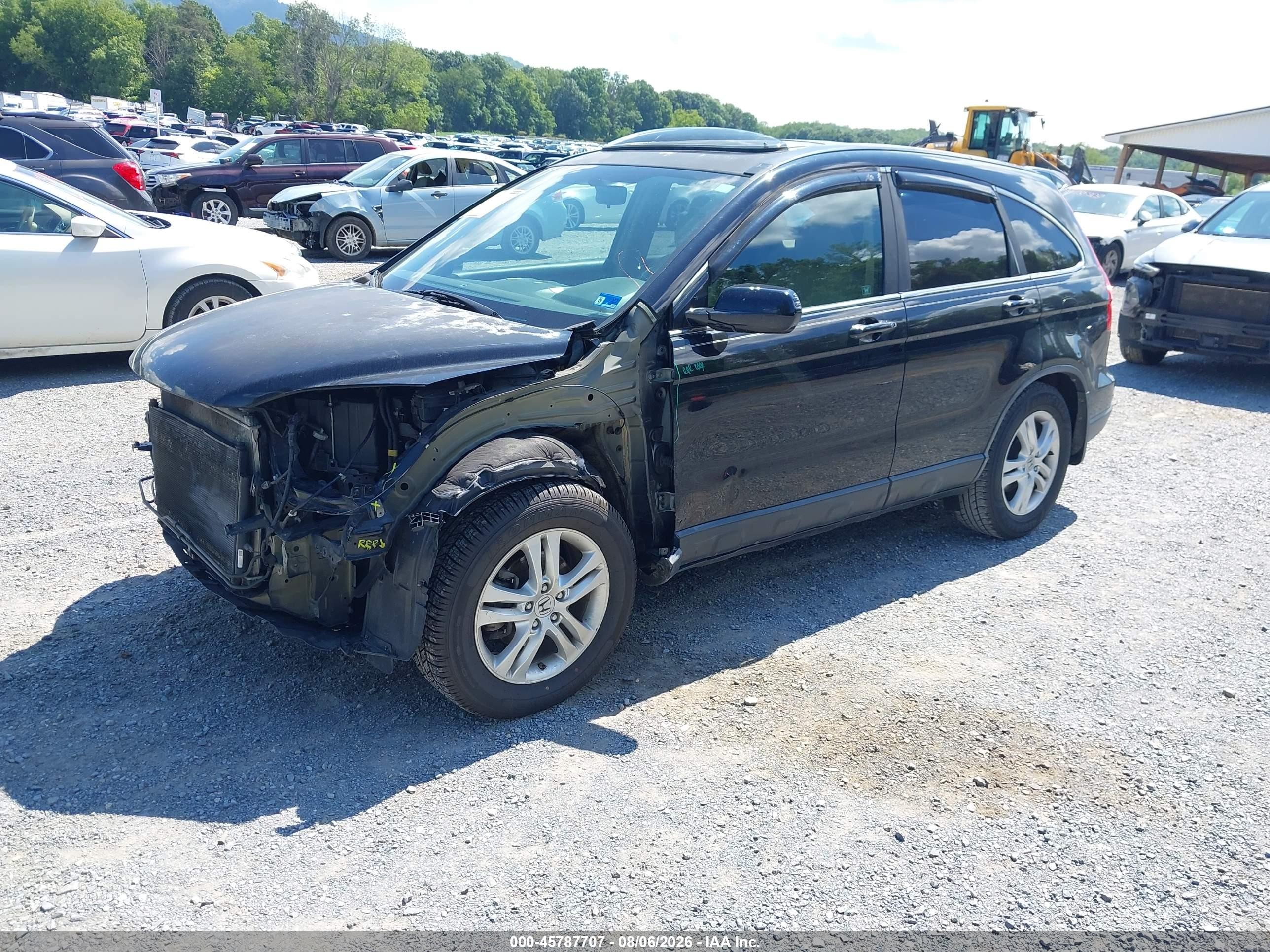 2010 Honda Cr-v Ex-l Black vin: 5J6RE4H77AL067660