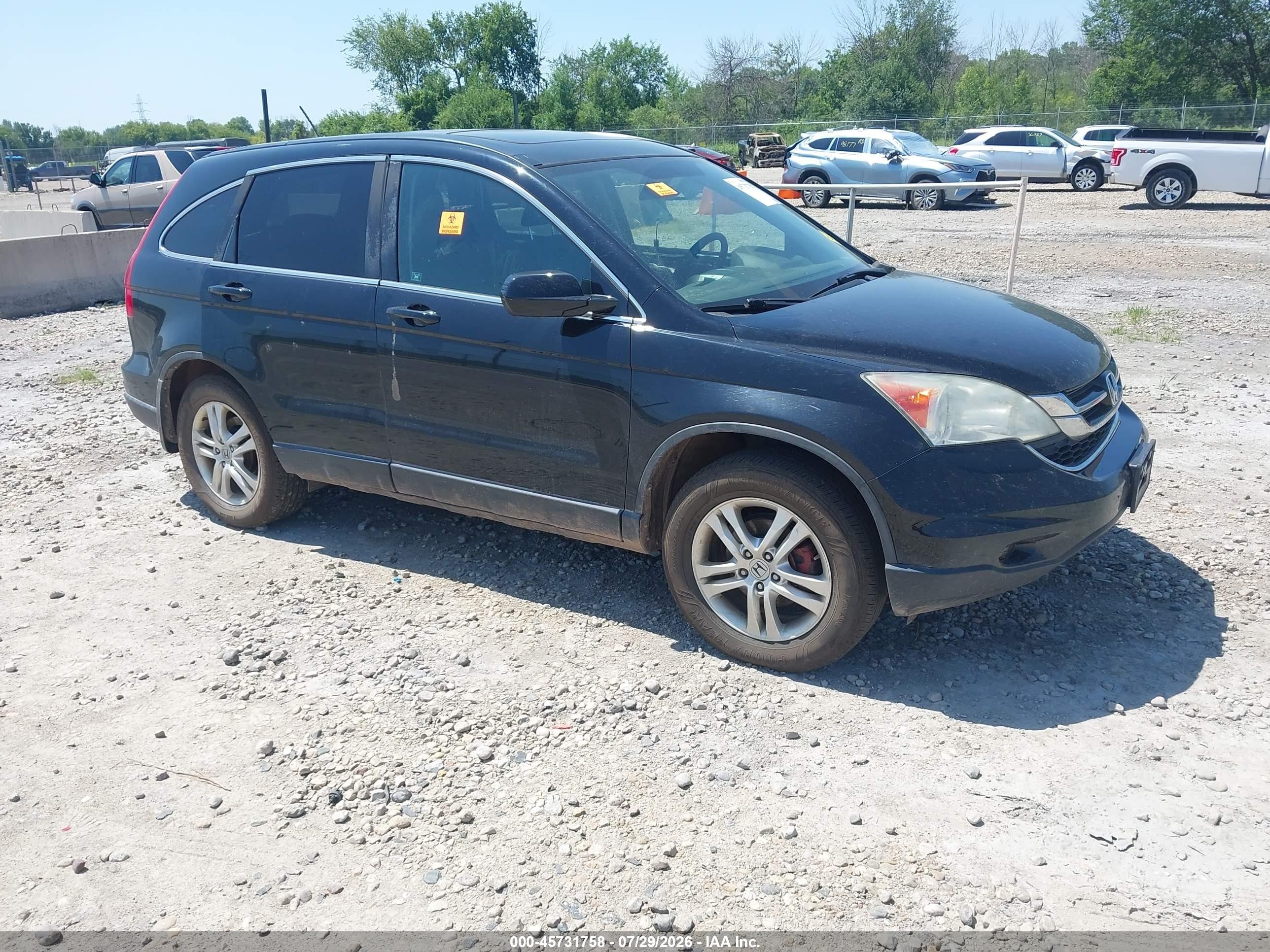 2010 Honda Cr-v Ex-l Black vin: 5J6RE4H77AL068601