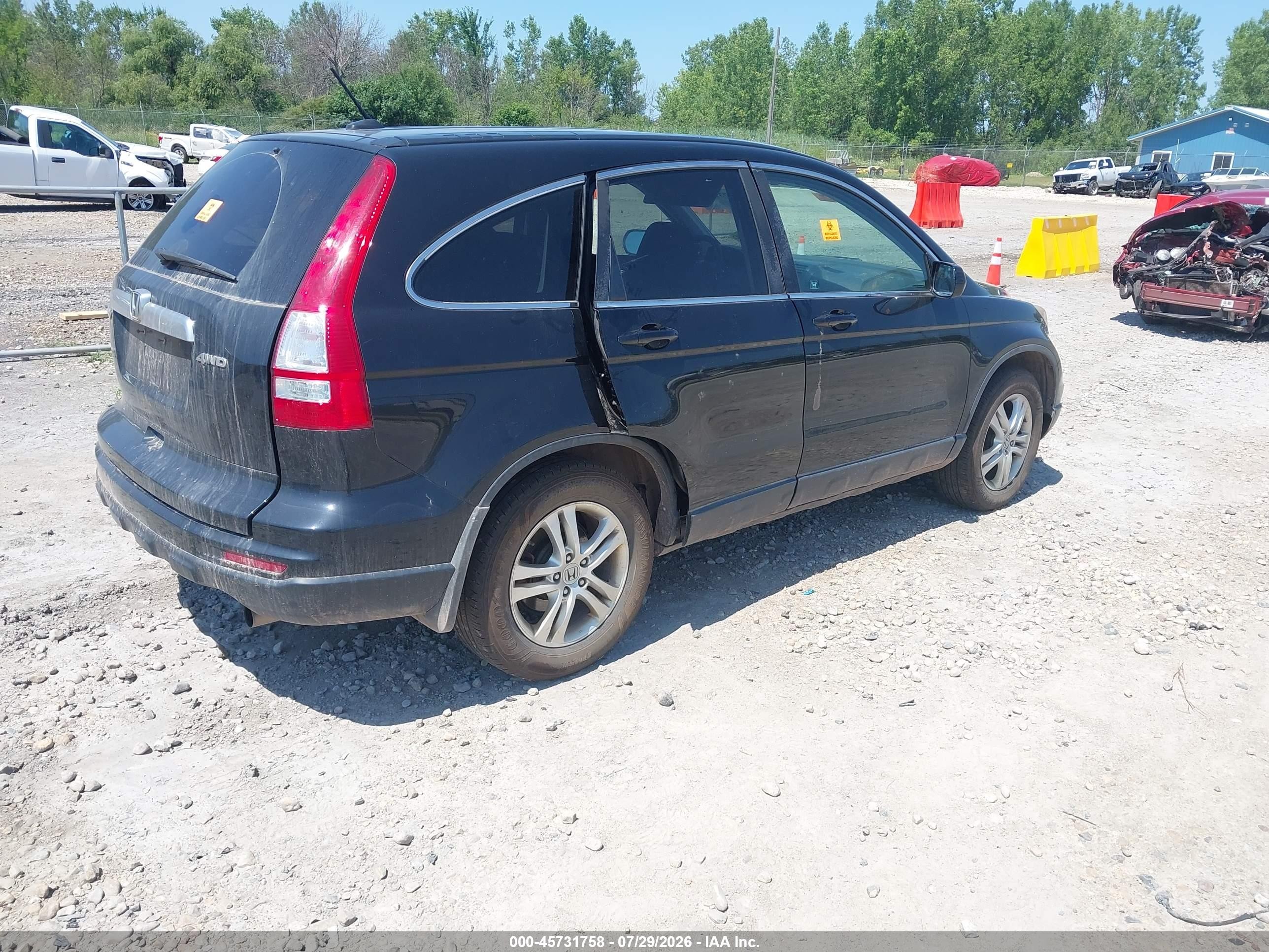 2010 Honda Cr-v Ex-l Black vin: 5J6RE4H77AL068601