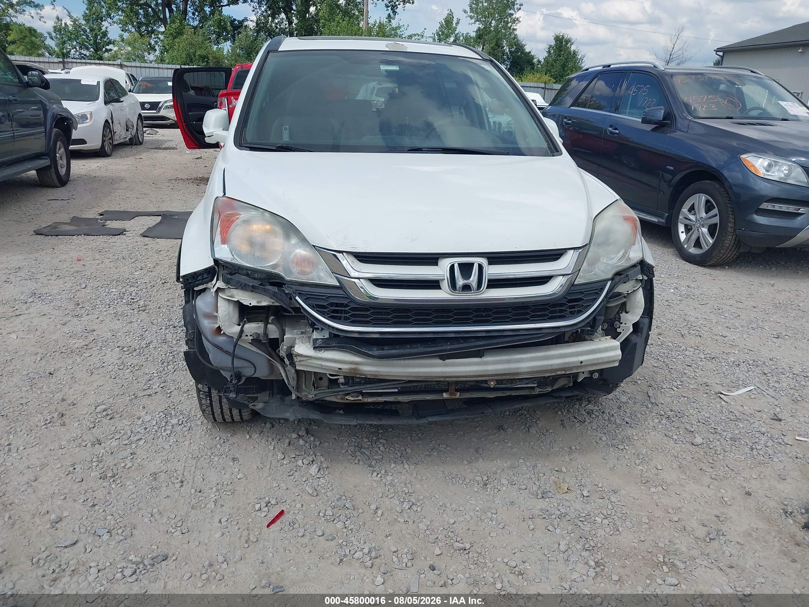 2010 Honda Cr-v Ex-l White vin: 5J6RE4H77AL068968