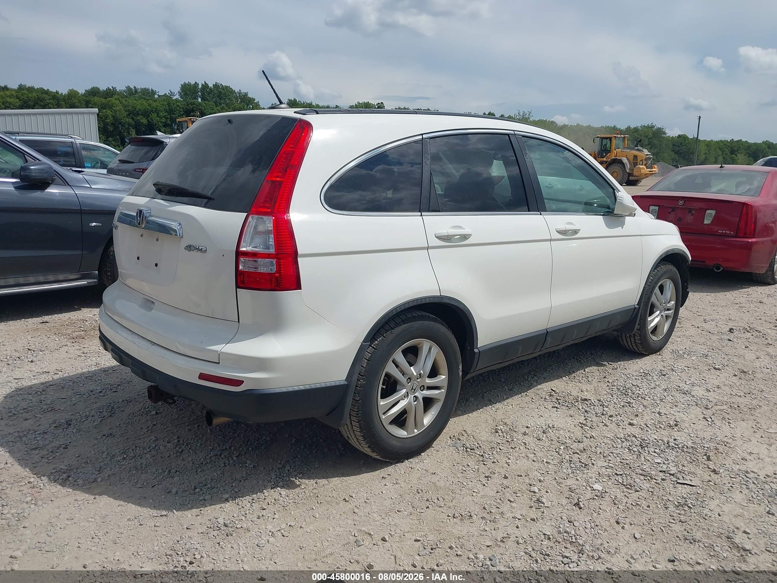 2010 Honda Cr-v Ex-l White vin: 5J6RE4H77AL068968
