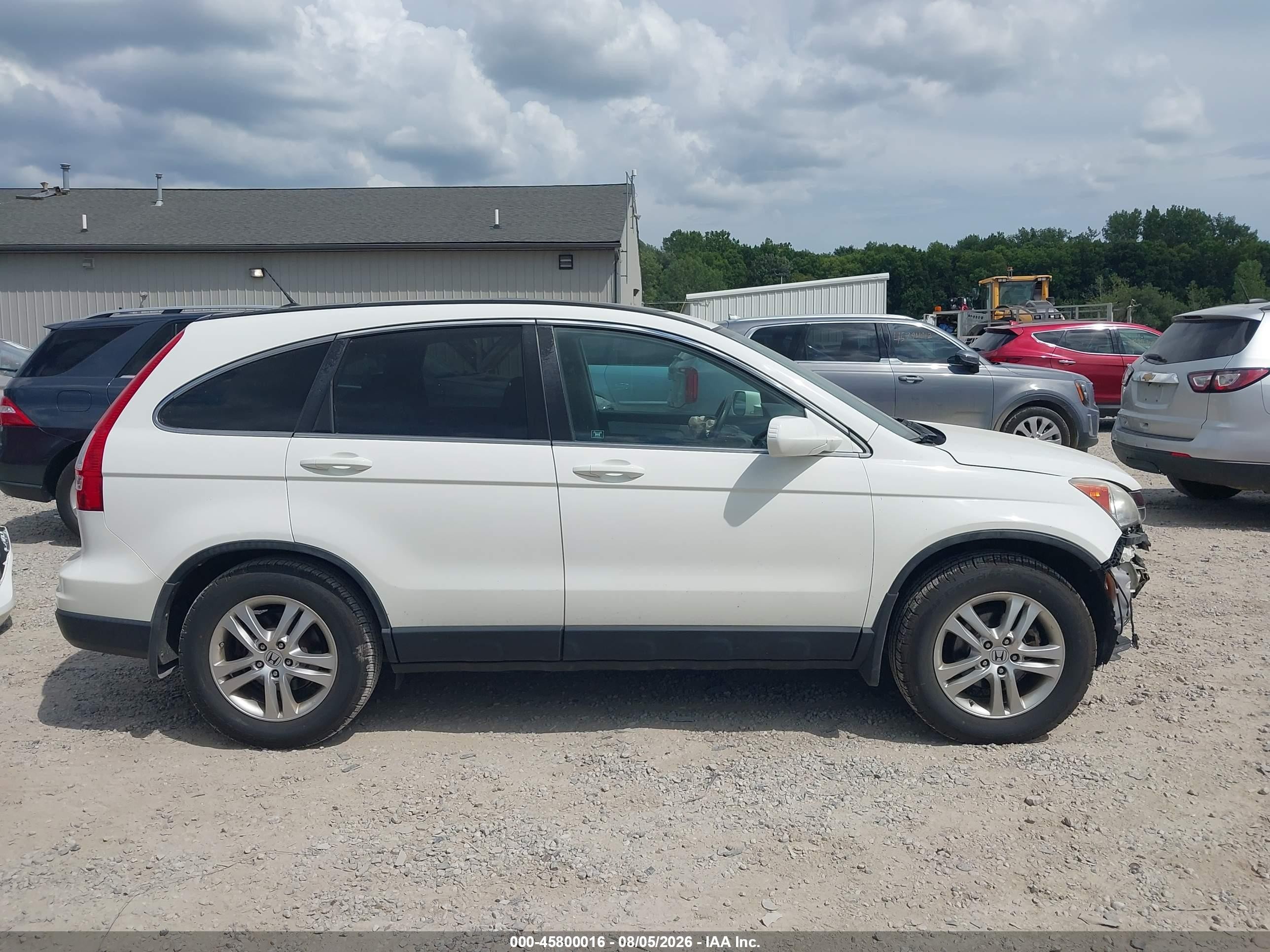 2010 Honda Cr-v Ex-l White vin: 5J6RE4H77AL068968