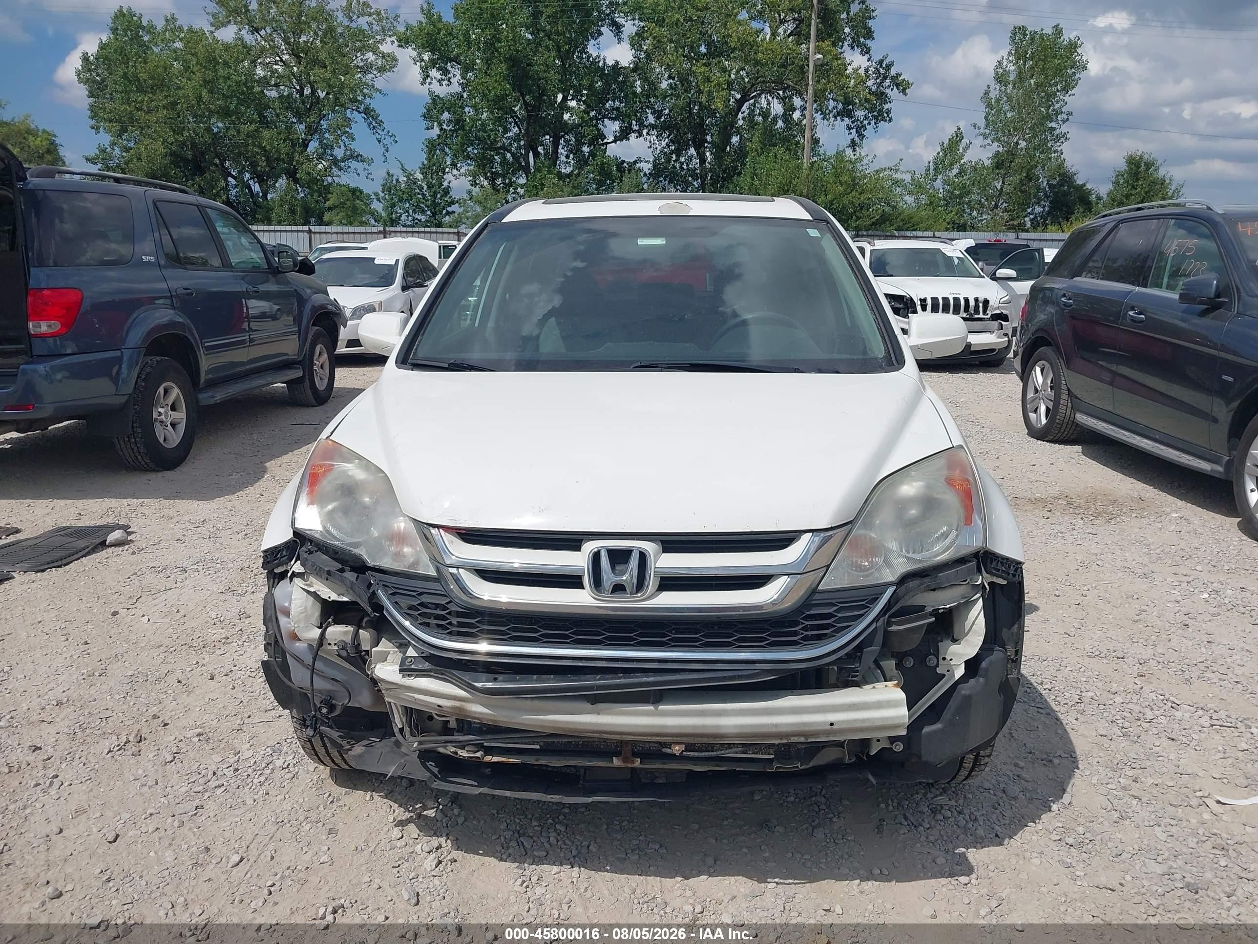 2010 Honda Cr-v Ex-l White vin: 5J6RE4H77AL068968