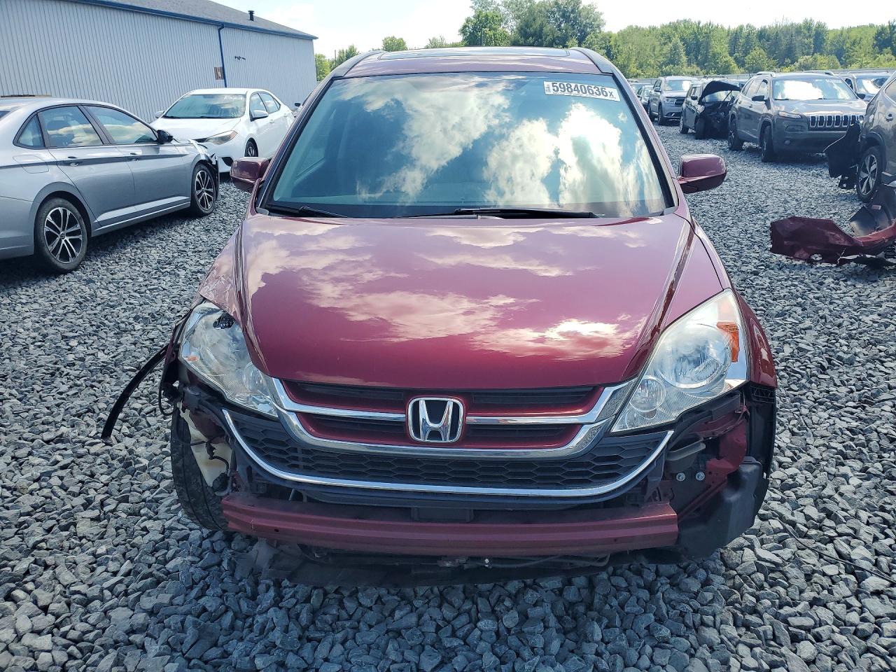 2010 Honda Cr-v Exl Red vin: 5J6RE4H77AL075077