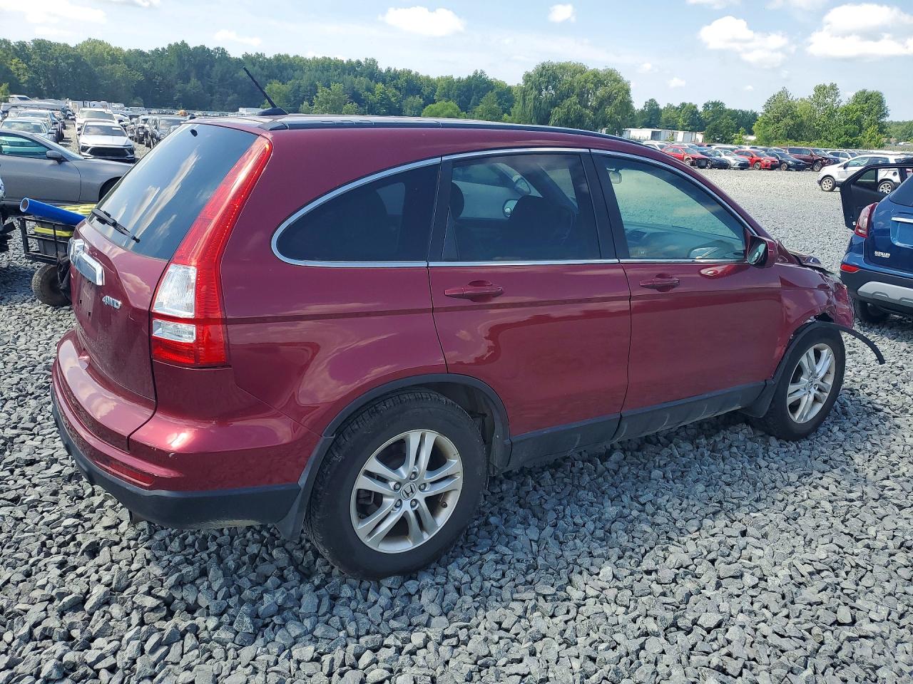 2010 Honda Cr-v Exl Red vin: 5J6RE4H77AL075077