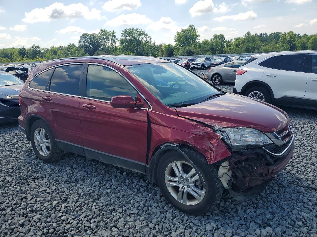 2010 Honda Cr-v Exl Red vin: 5J6RE4H77AL075077