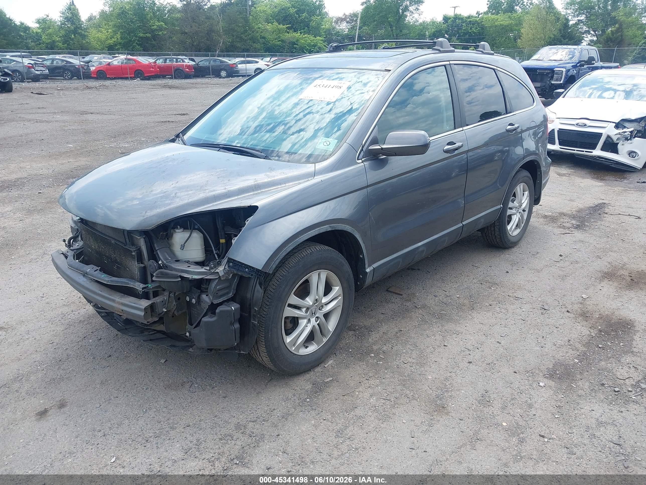 2010 Honda Cr-v Ex-l Gray vin: 5J6RE4H77AL083714
