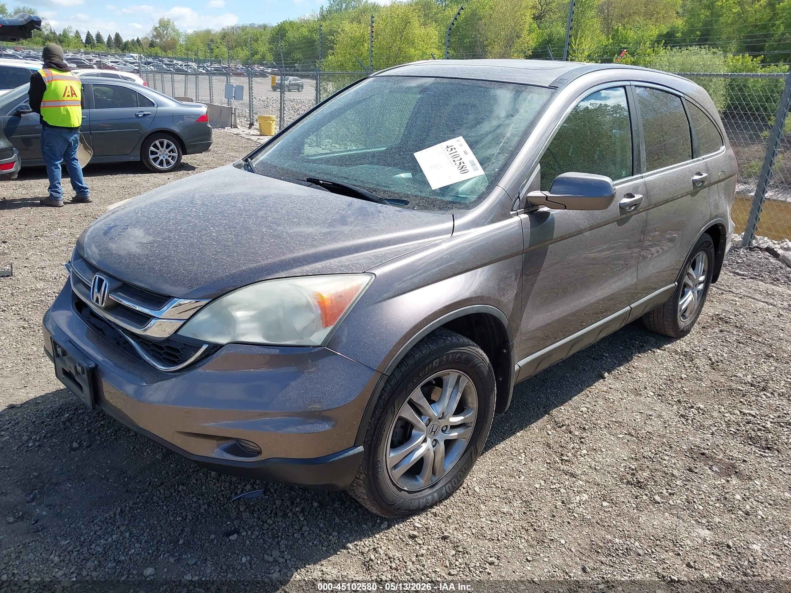 2010 Honda Cr-v Ex-l Серый vin: 5J6RE4H77AL083955