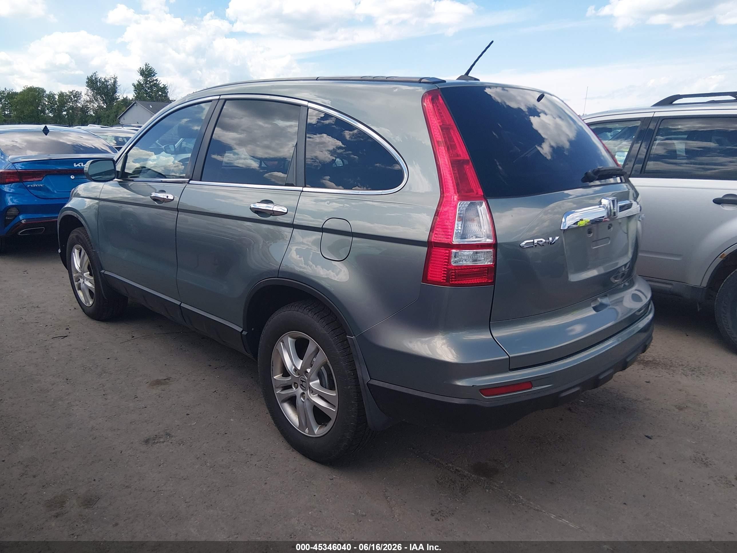 2010 Honda Cr-v Ex-l Green vin: 5J6RE4H77AL086547