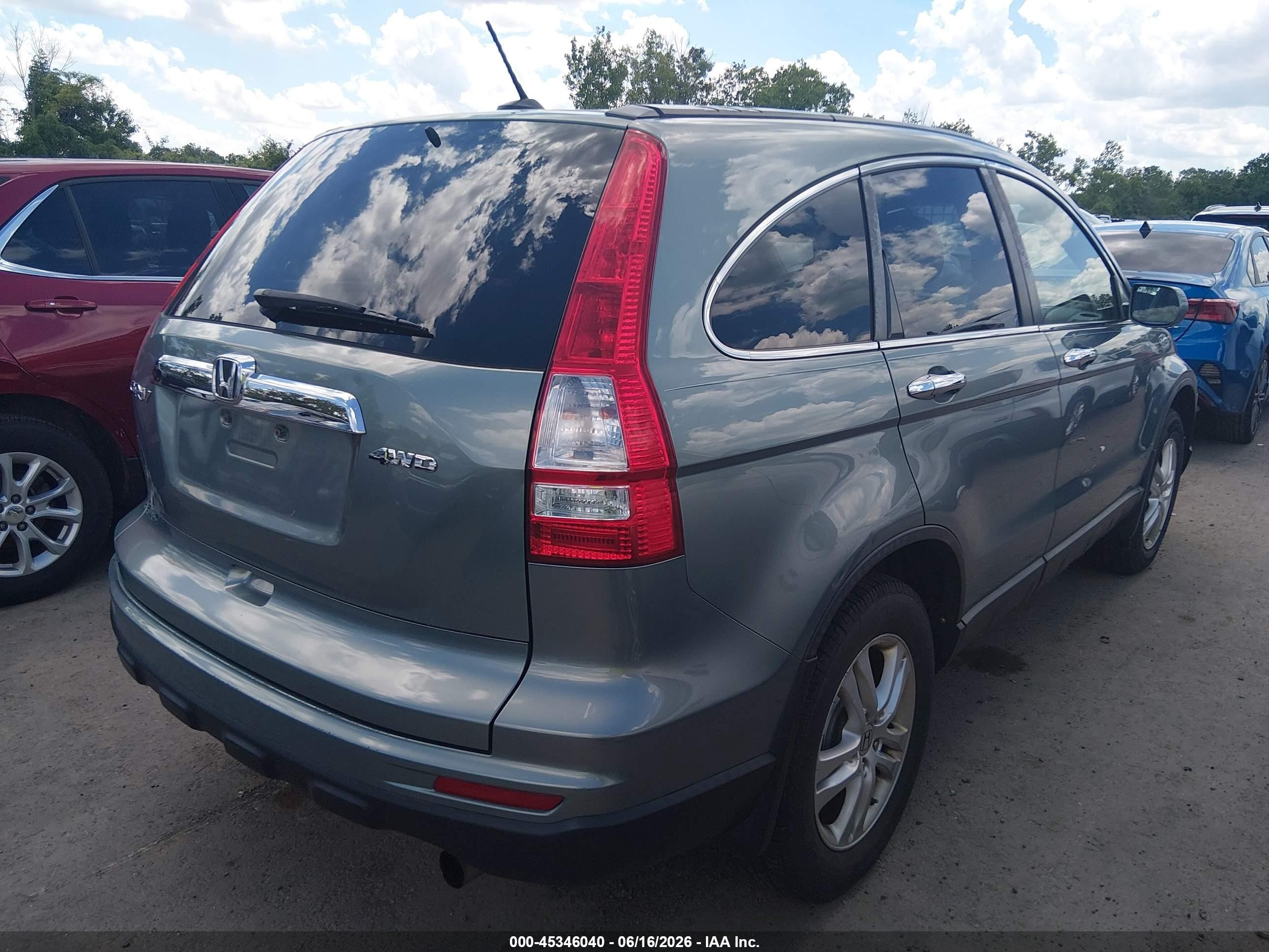 2010 Honda Cr-v Ex-l Green vin: 5J6RE4H77AL086547
