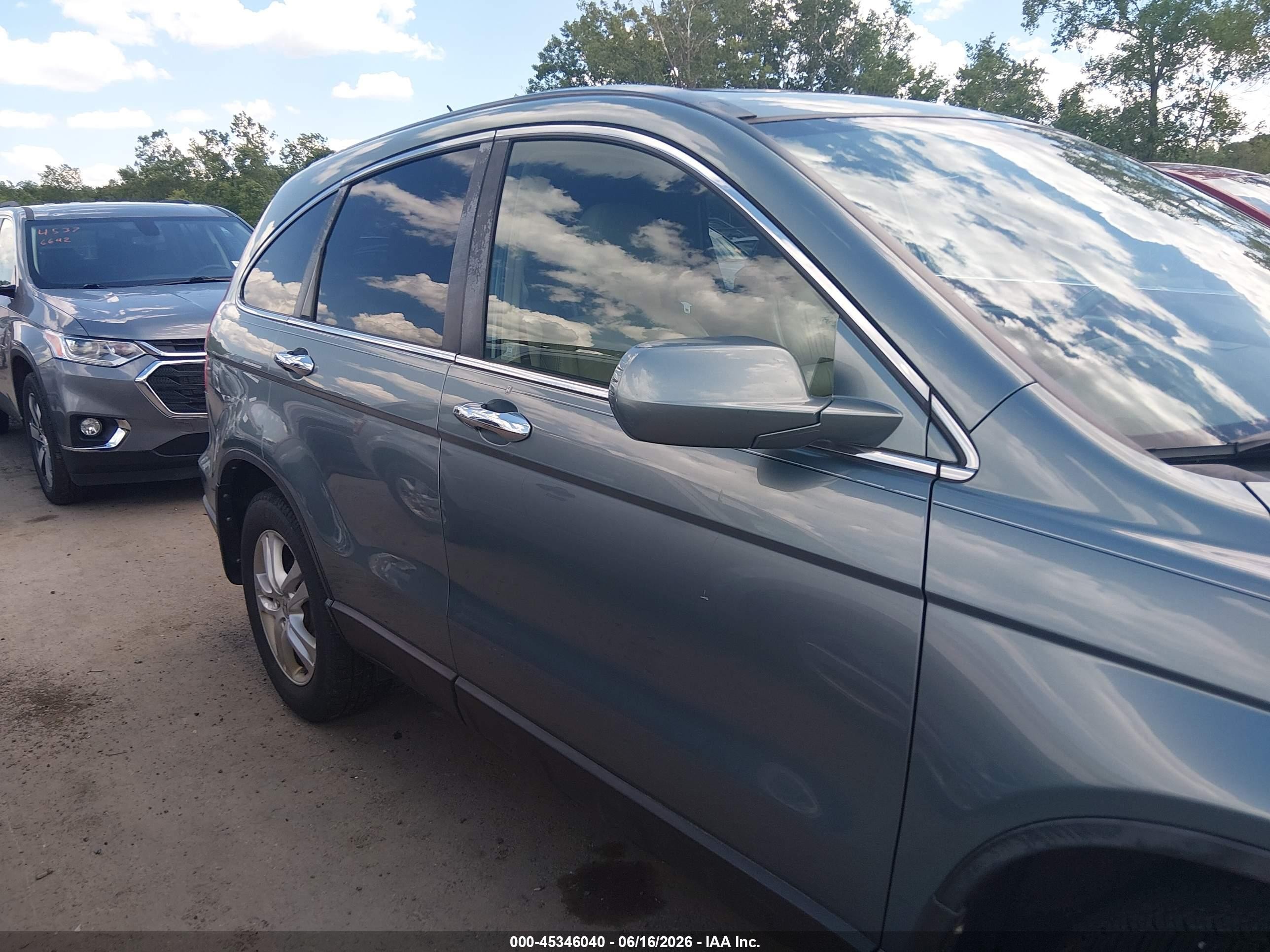 2010 Honda Cr-v Ex-l Green vin: 5J6RE4H77AL086547