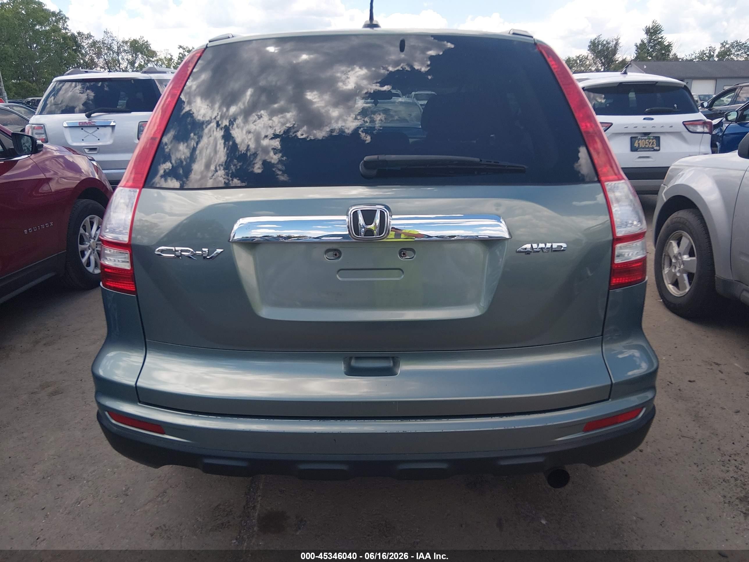 2010 Honda Cr-v Ex-l Green vin: 5J6RE4H77AL086547