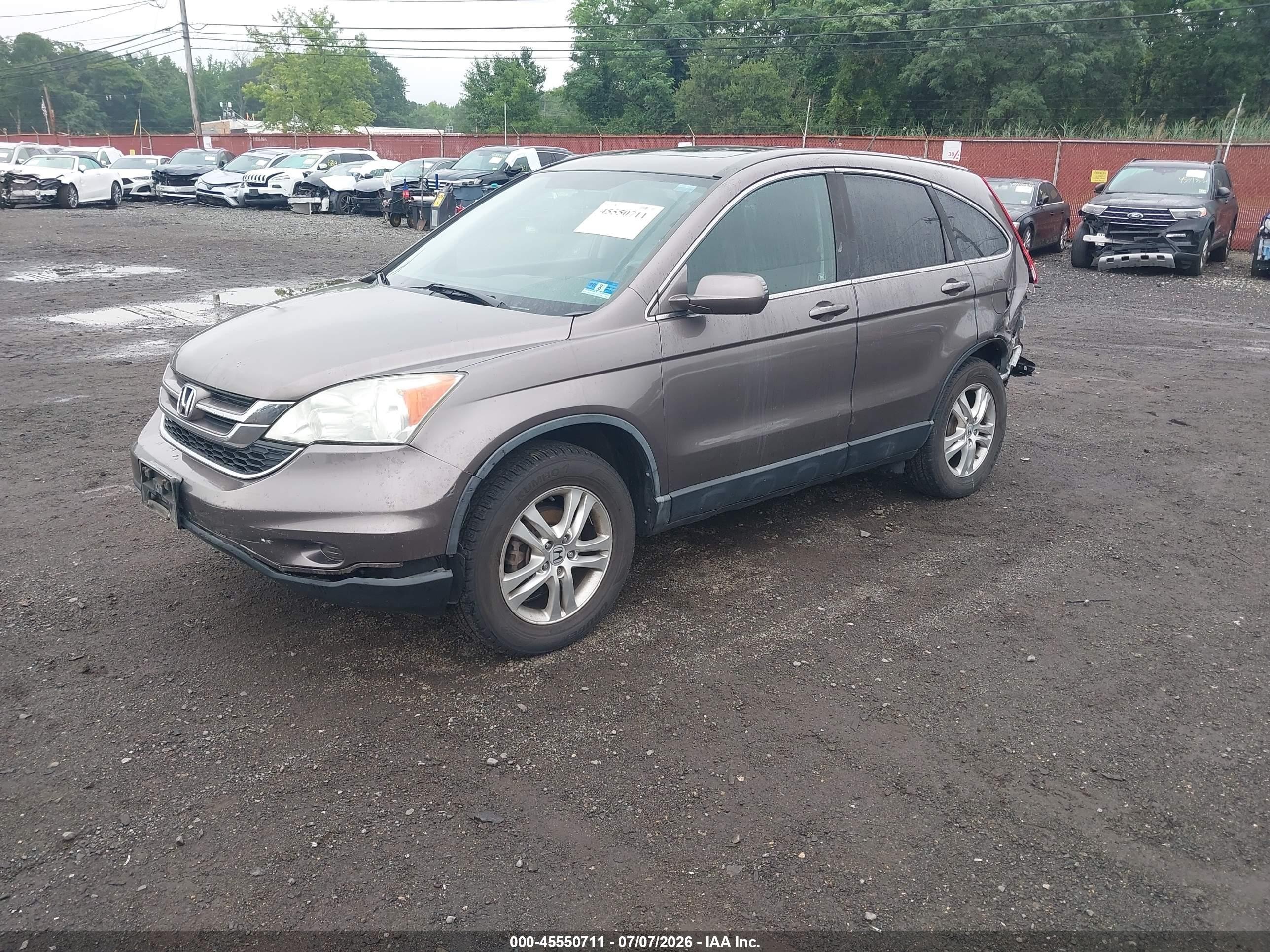 2010 Honda Cr-v Ex-l Серый vin: 5J6RE4H77AL089593