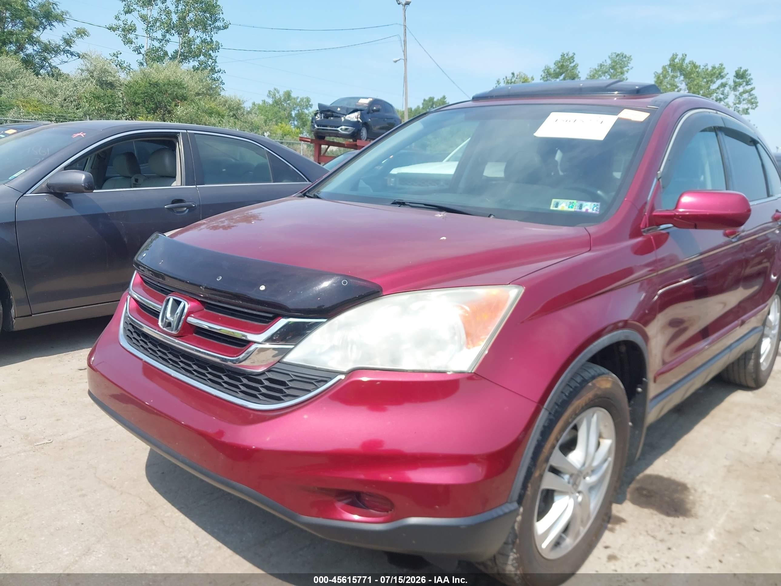 2010 Honda Cr-v Ex-l Красный vin: 5J6RE4H77AL094342
